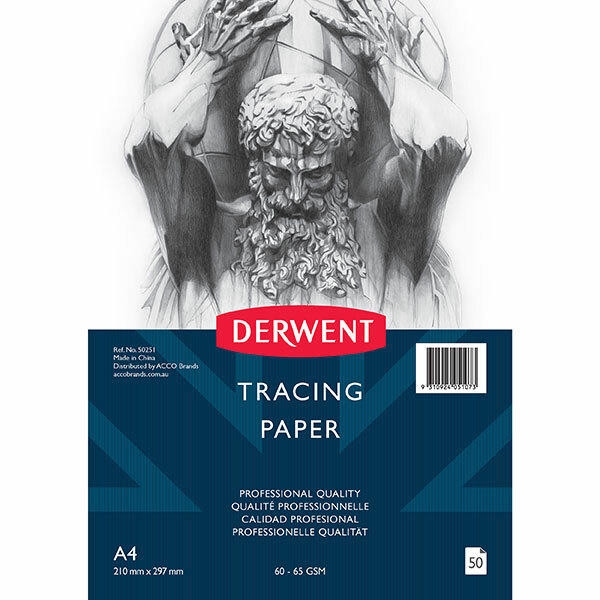 DERWENT Professional Tracing Paper 60 65gsm A4 Pad 50 Sheet X 