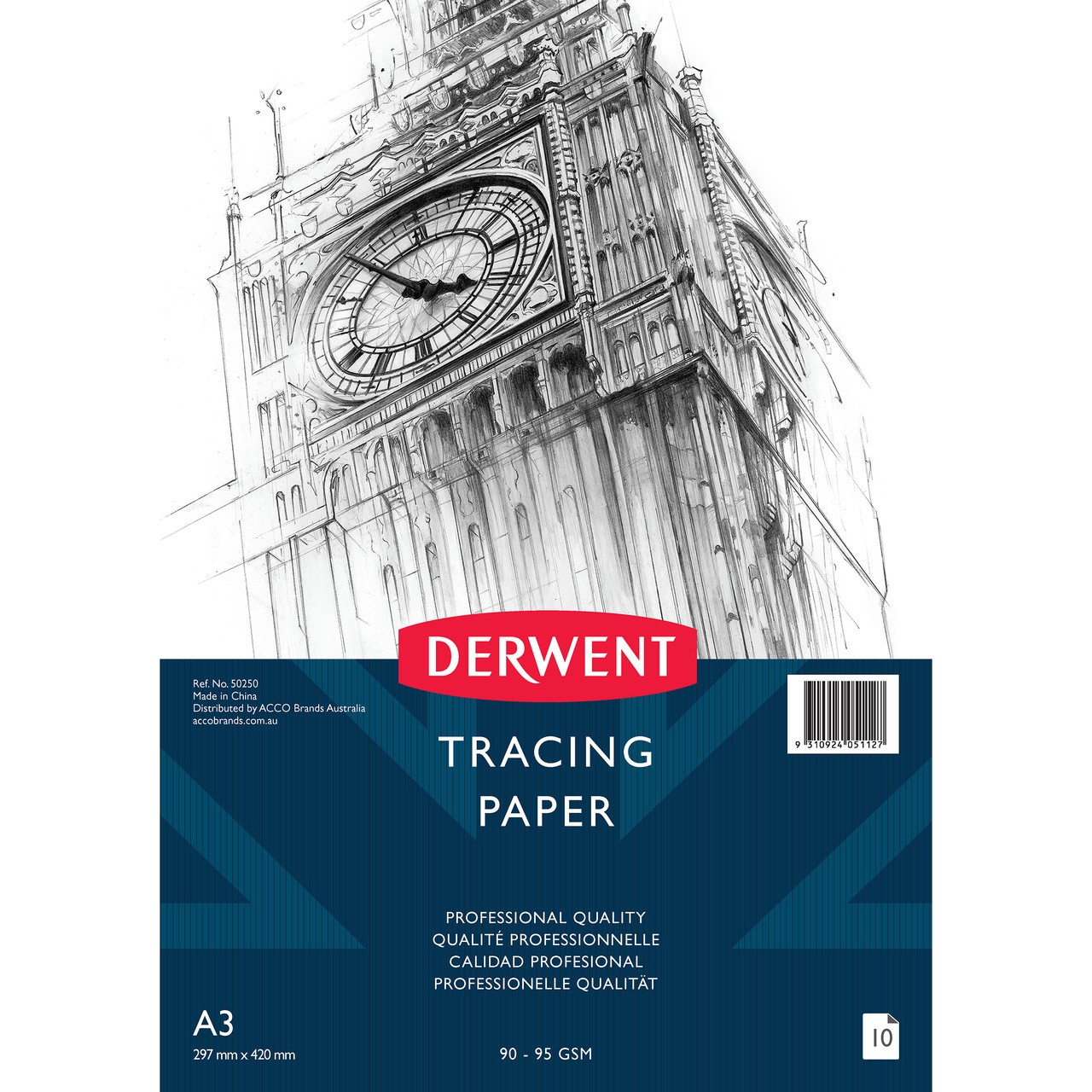 Derwent Professional Tracing Paper A3 10 Pack