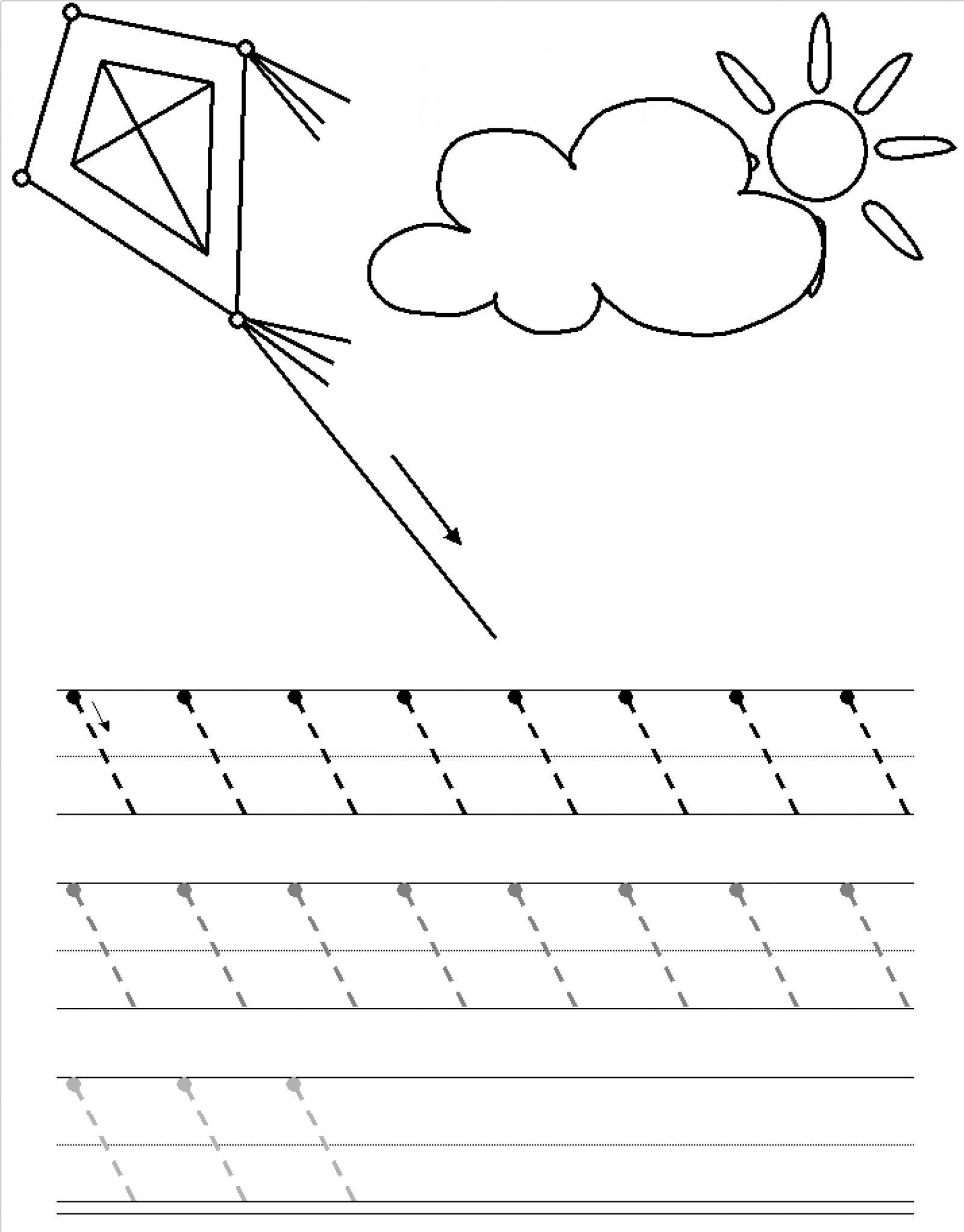 Diagonal Right Lines Tracing Practice LoveToTeach