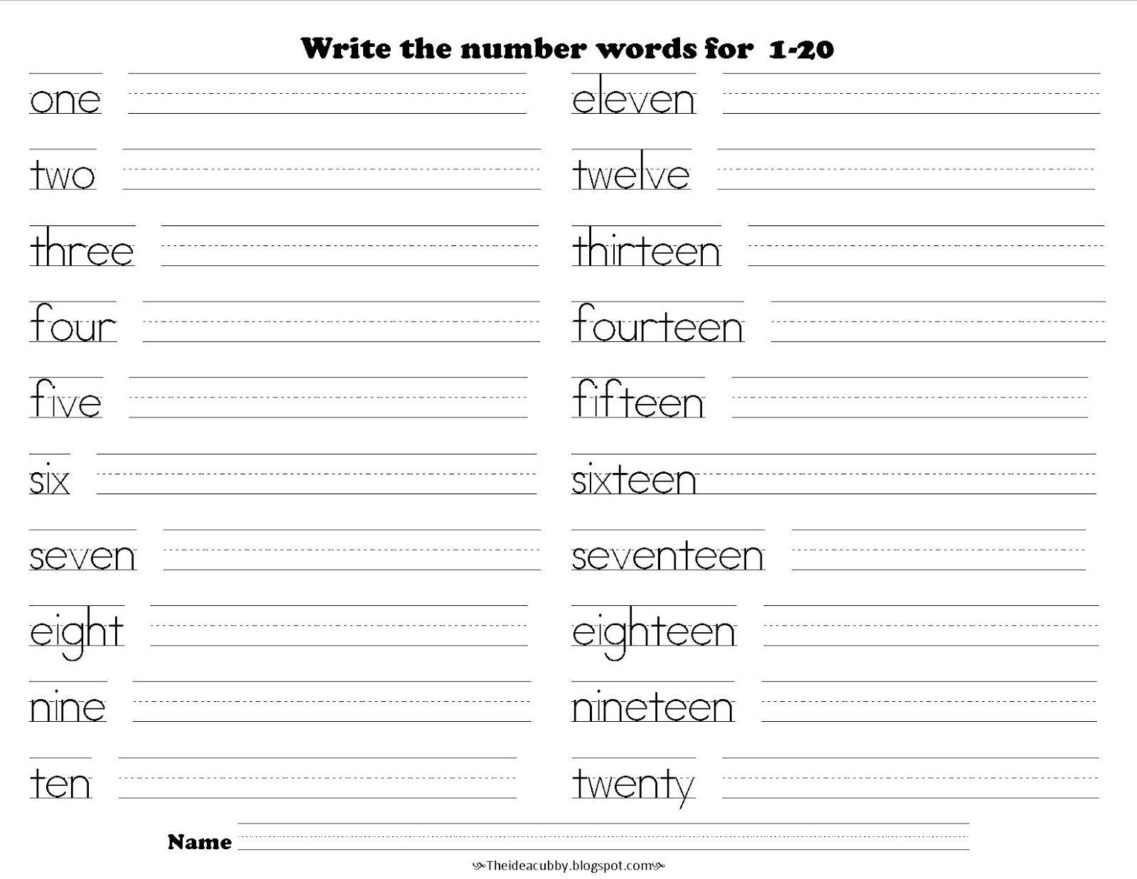Discover 7 Numbers And Number Words Worksheets Ideas 
