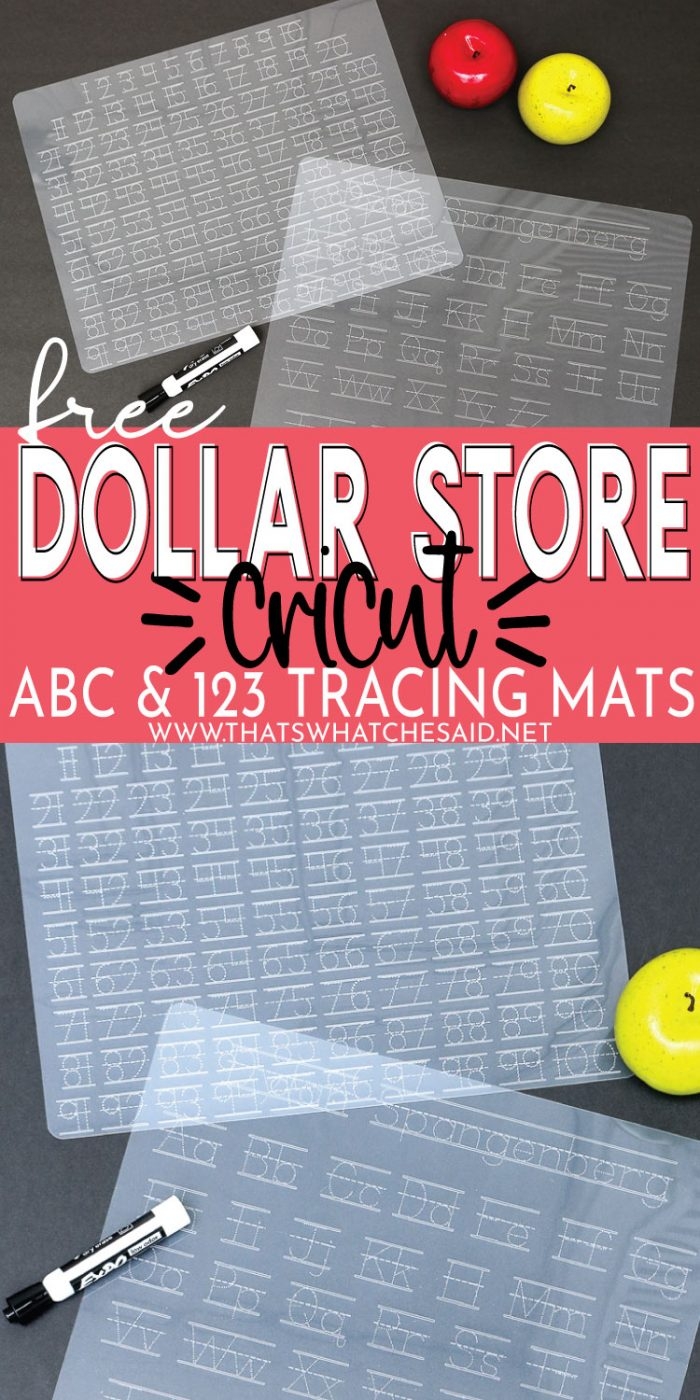 DIY Dollar Store Tracing Mats With Cricut That s What Che Said 