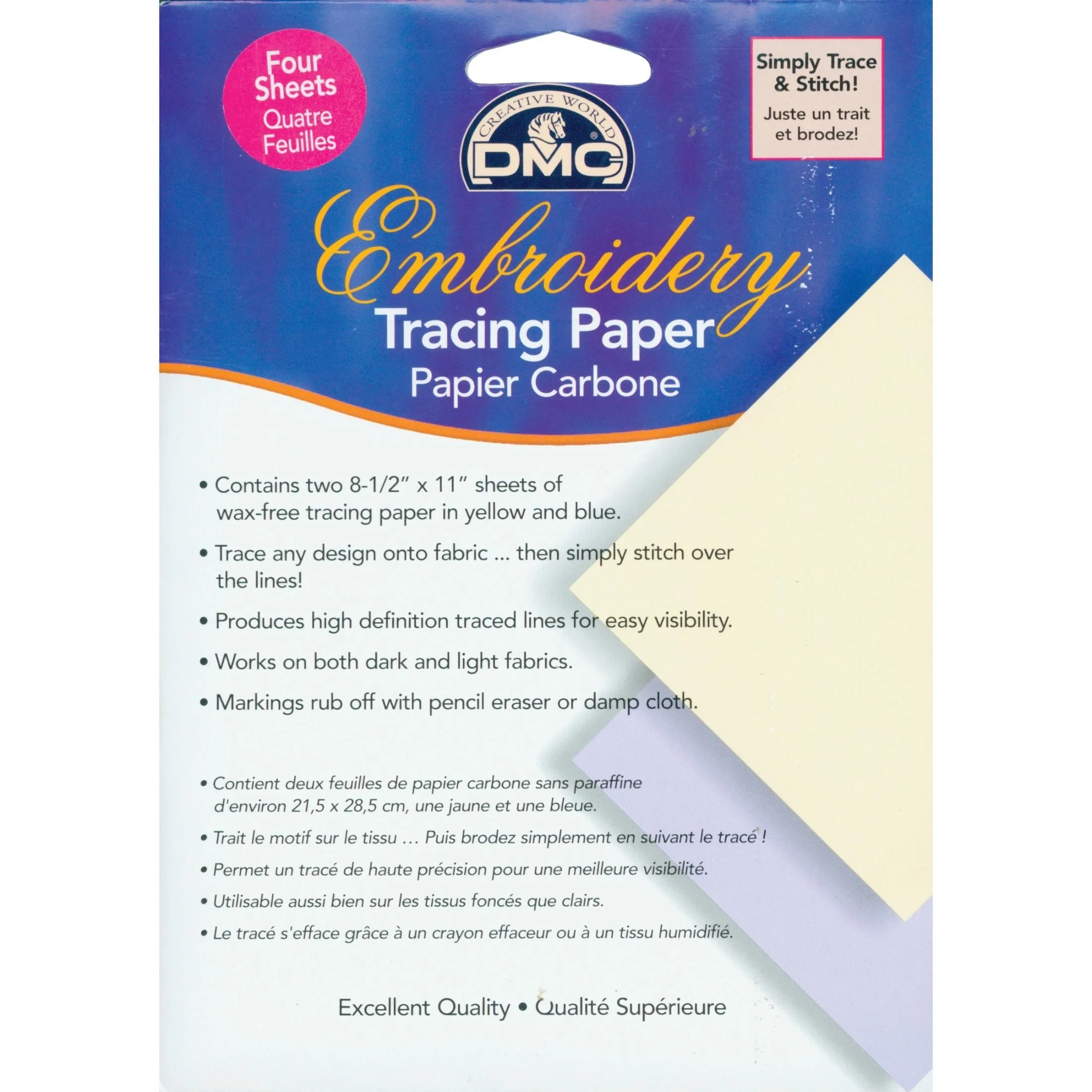 DMC Embroidery Tracing Paper 8 5 X11 4 Pkg Walmart