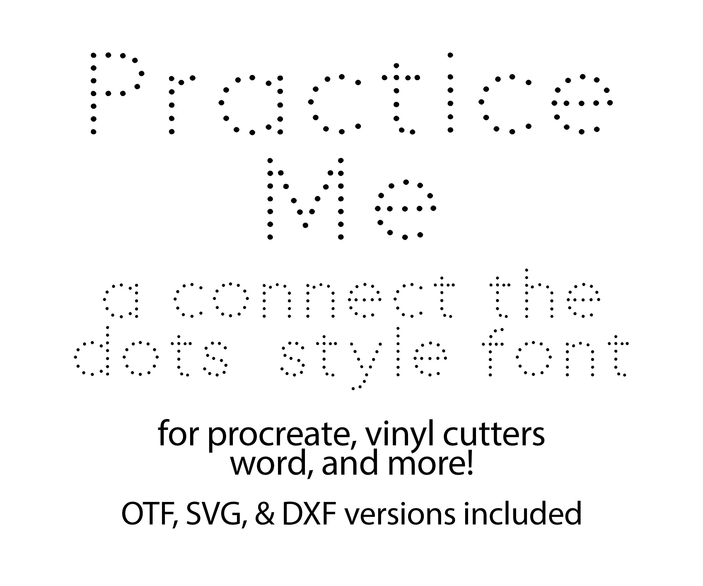 Dot Font For Tracing Free