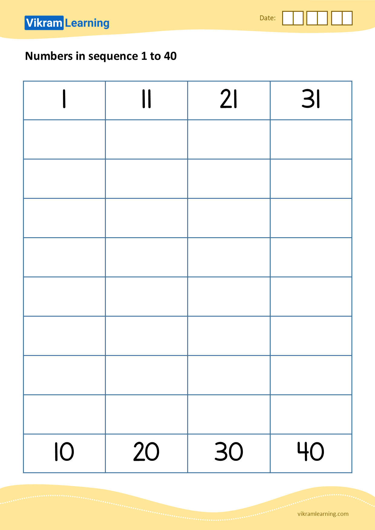 Download Numbers In Sequence 1 To 40 Worksheets For Free Download Numbers In Sequence 1 To 40 Worksheets For Free