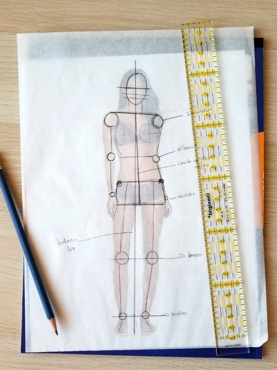 Drawing A Fashion Figure Tracing Method Fashionista Sketch
