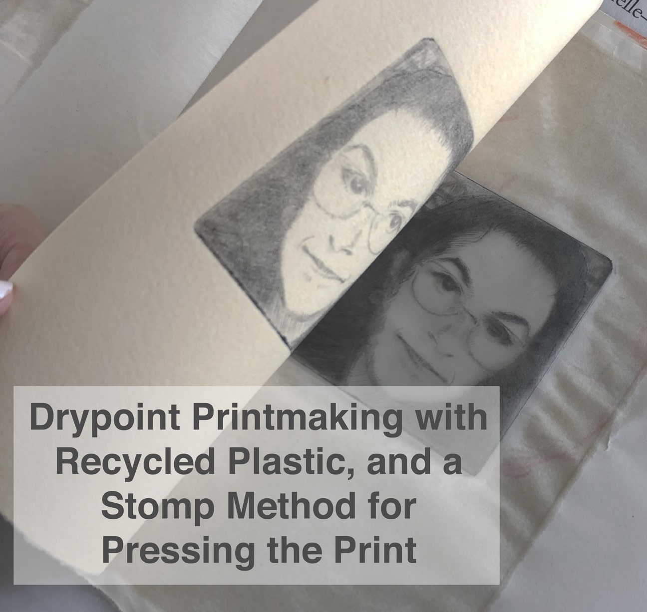 Drypoint Printmaking Using A Cookie Container Without A Press 