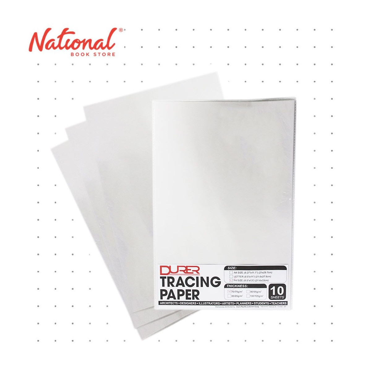 DURER TRACING PAPER 70 75 GSM 8 5X13 INCHES 10S DT2064 10 SCHOOL 
