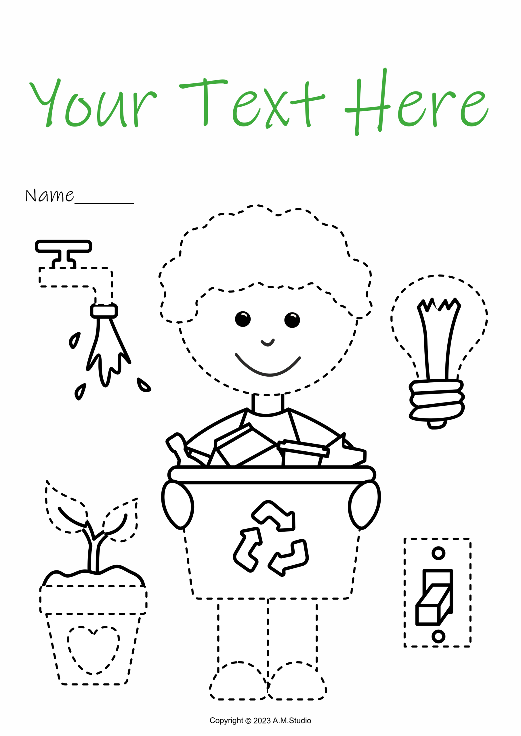 Earth Day Trace And Color Pages Fine Motor Skills Prewriting