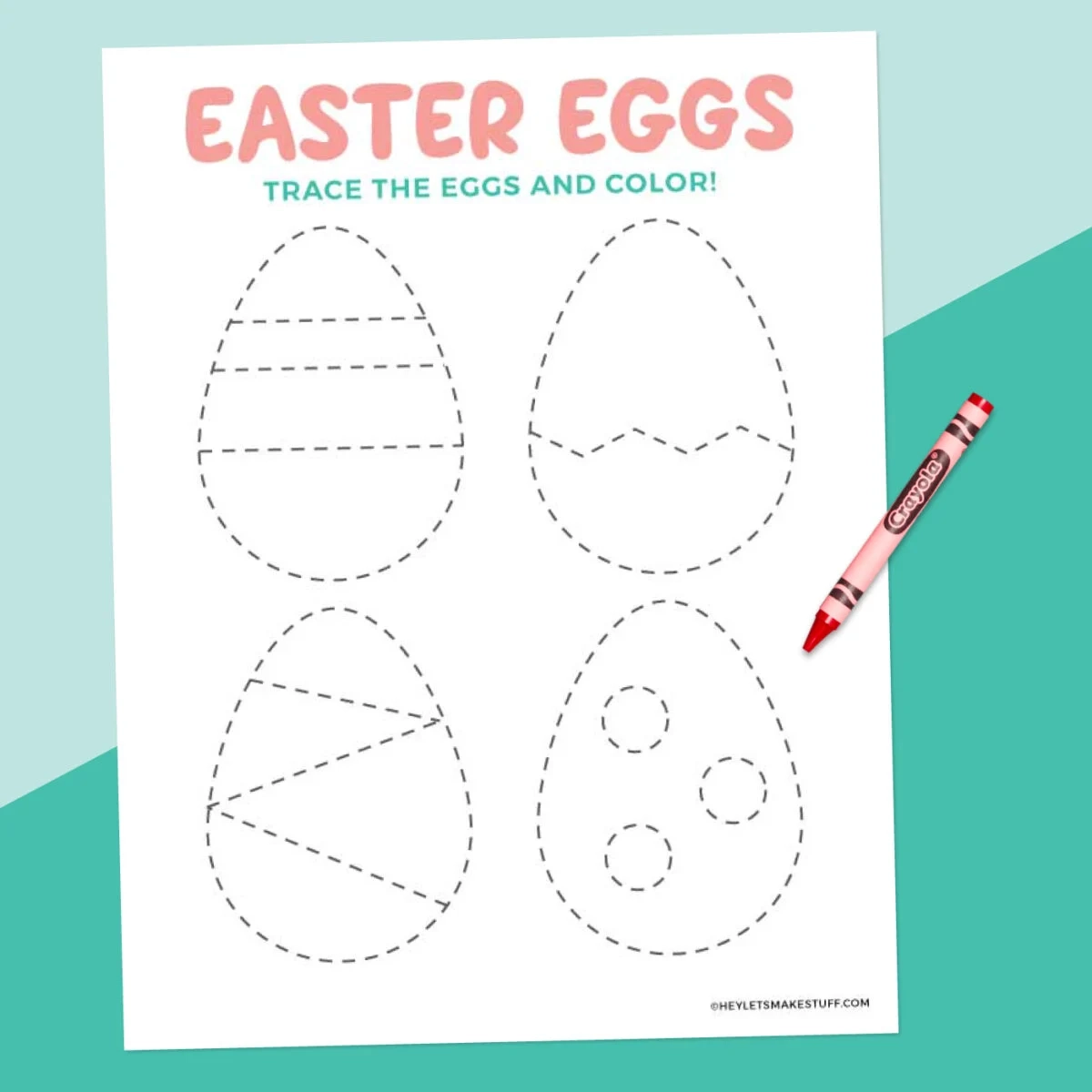 Easter Egg Tracing Worksheet Hey Let s Make Stuff