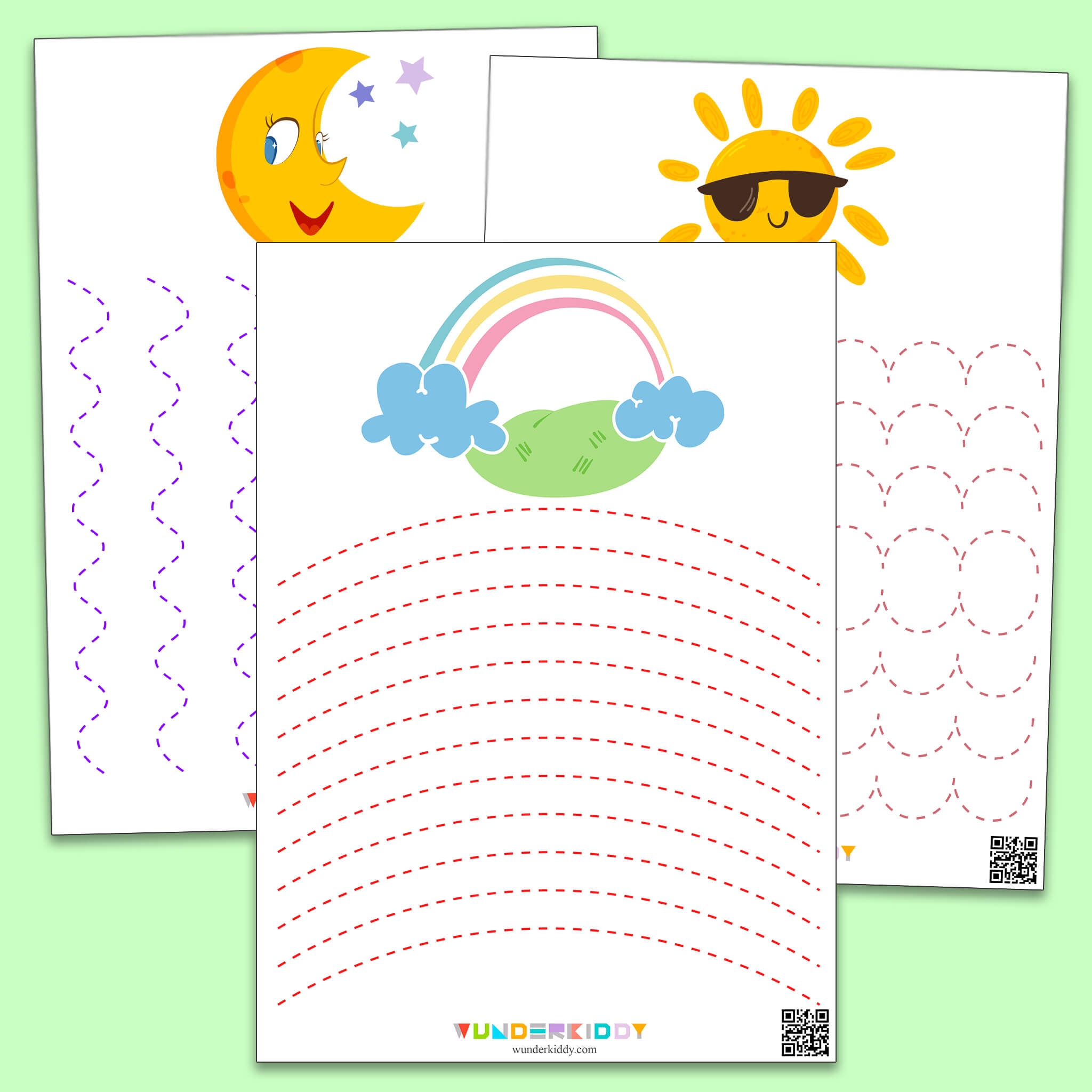 Easy Tracing Lines Worksheet To Practice Pre writing Skills