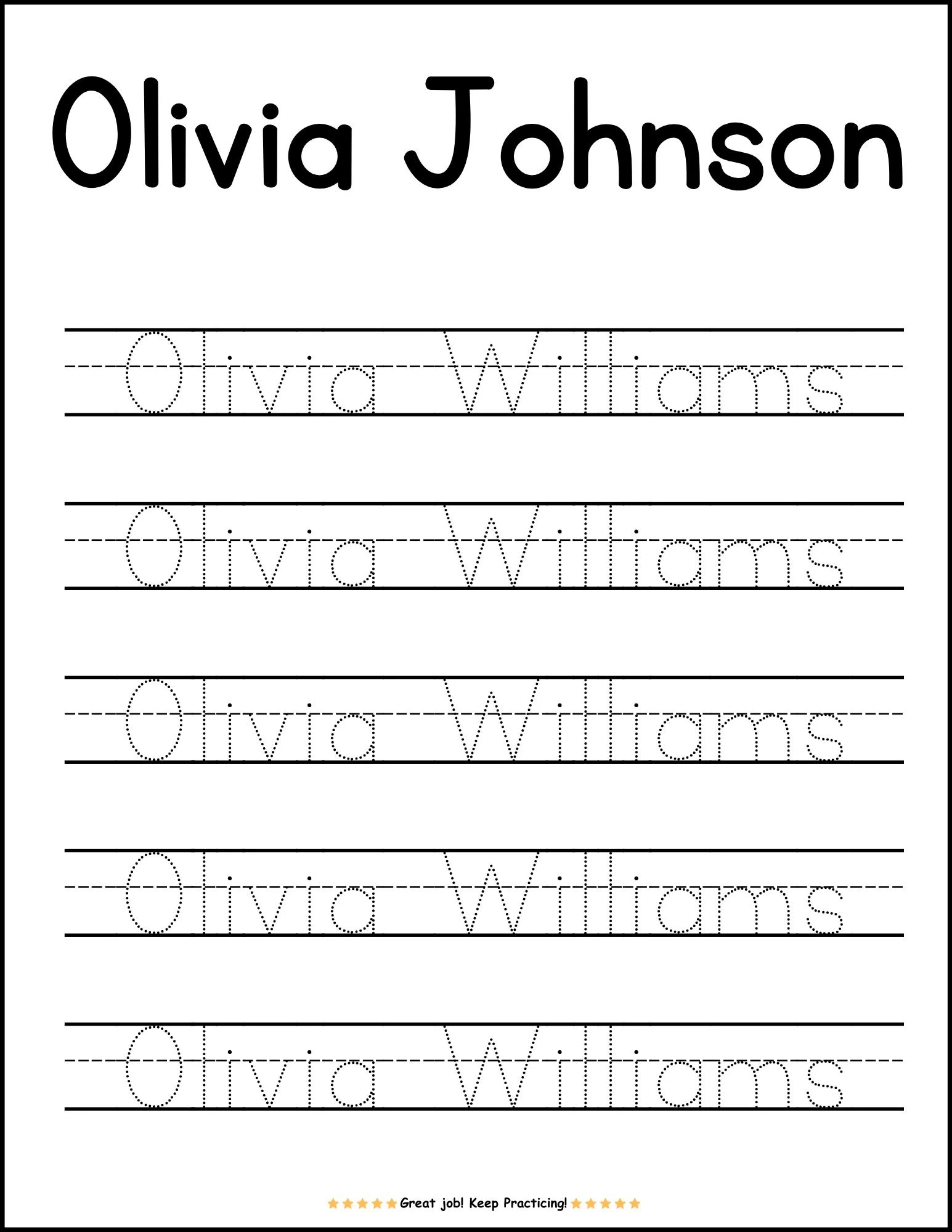Editable Name Tracing Worksheets Pre k Custom Name Tracing 