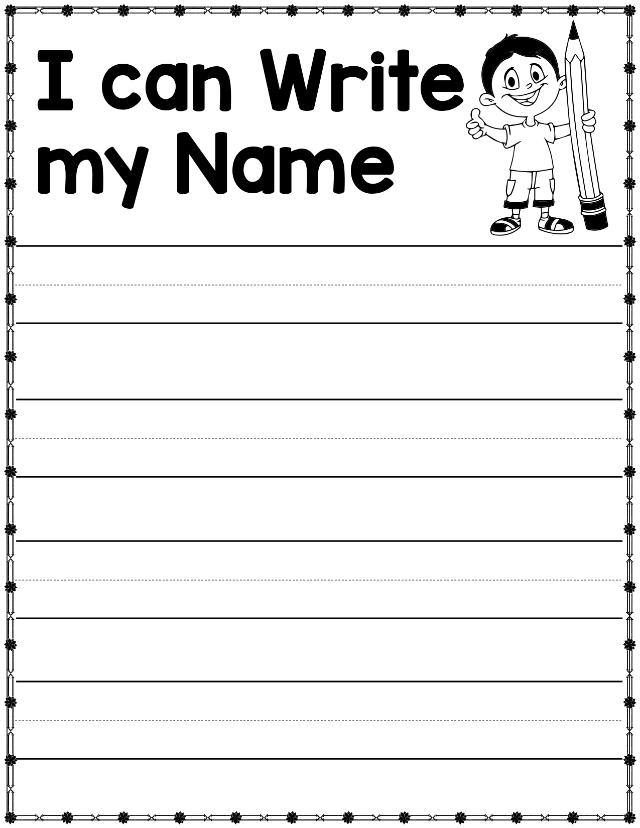 Name Tracing Paper