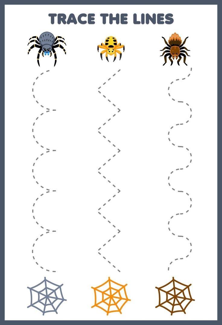 Education Game For Children Handwriting Practice Trace The Lines 