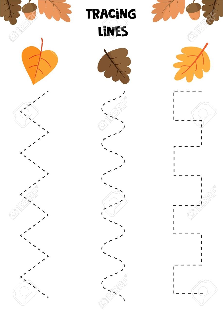 Autumn Tracing Worksheets