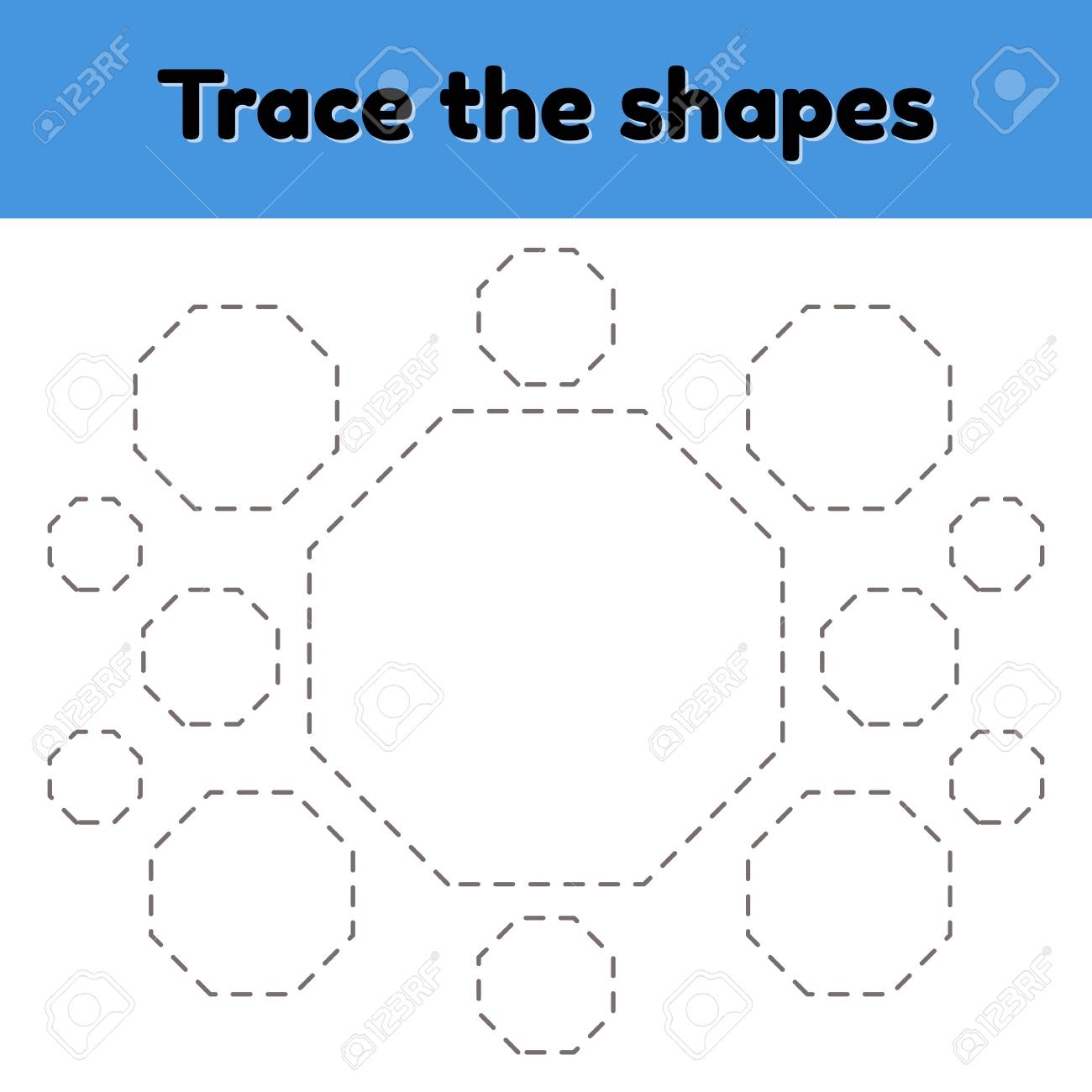 Educational Tracing Worksheet For Kids Kindergarten Preschool And 