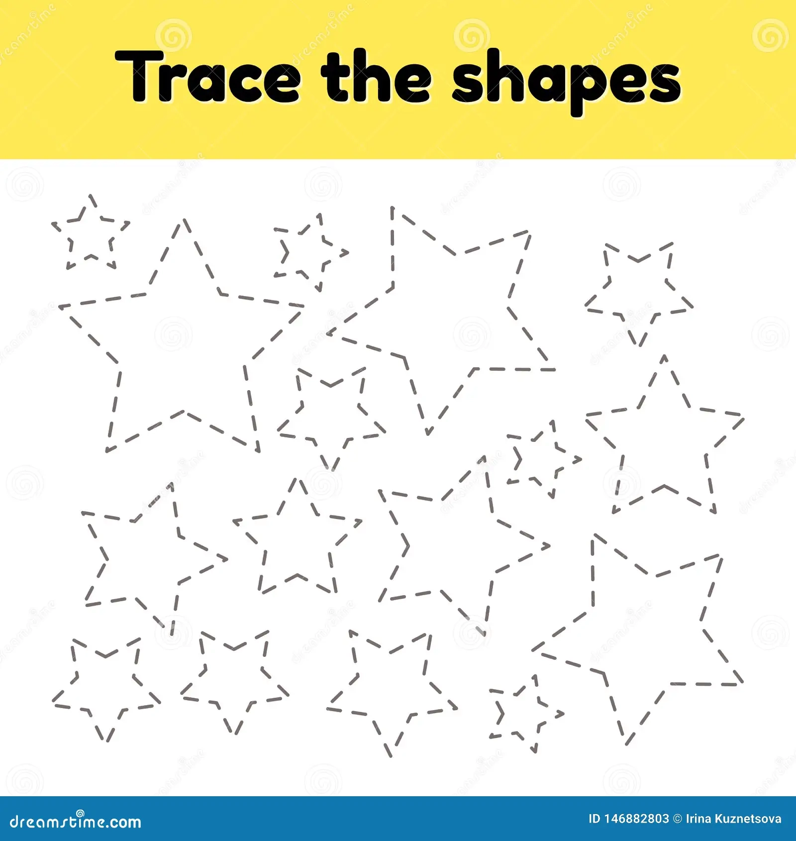 Star Tracing Worksheet Preschool