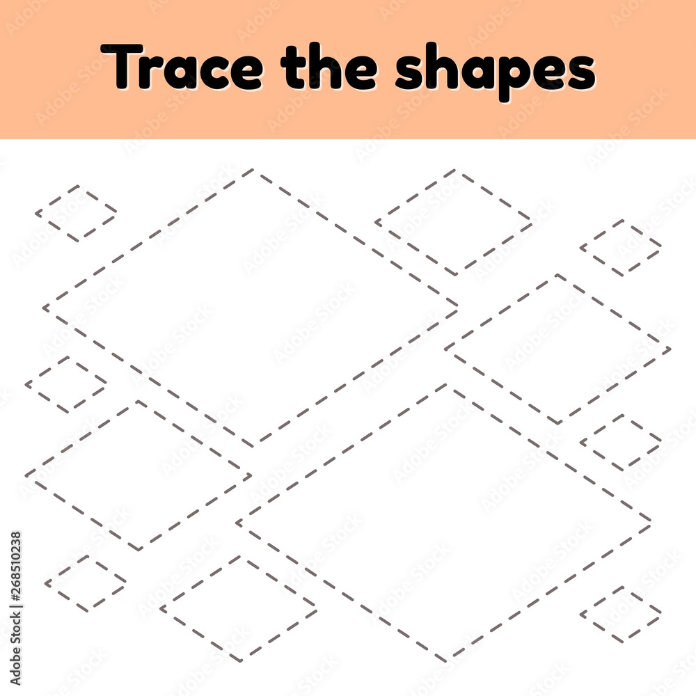 Rhombus Tracing Worksheet