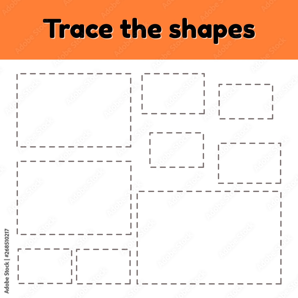 Educational Tracing Worksheet For Kids Kindergarten Preschool And 