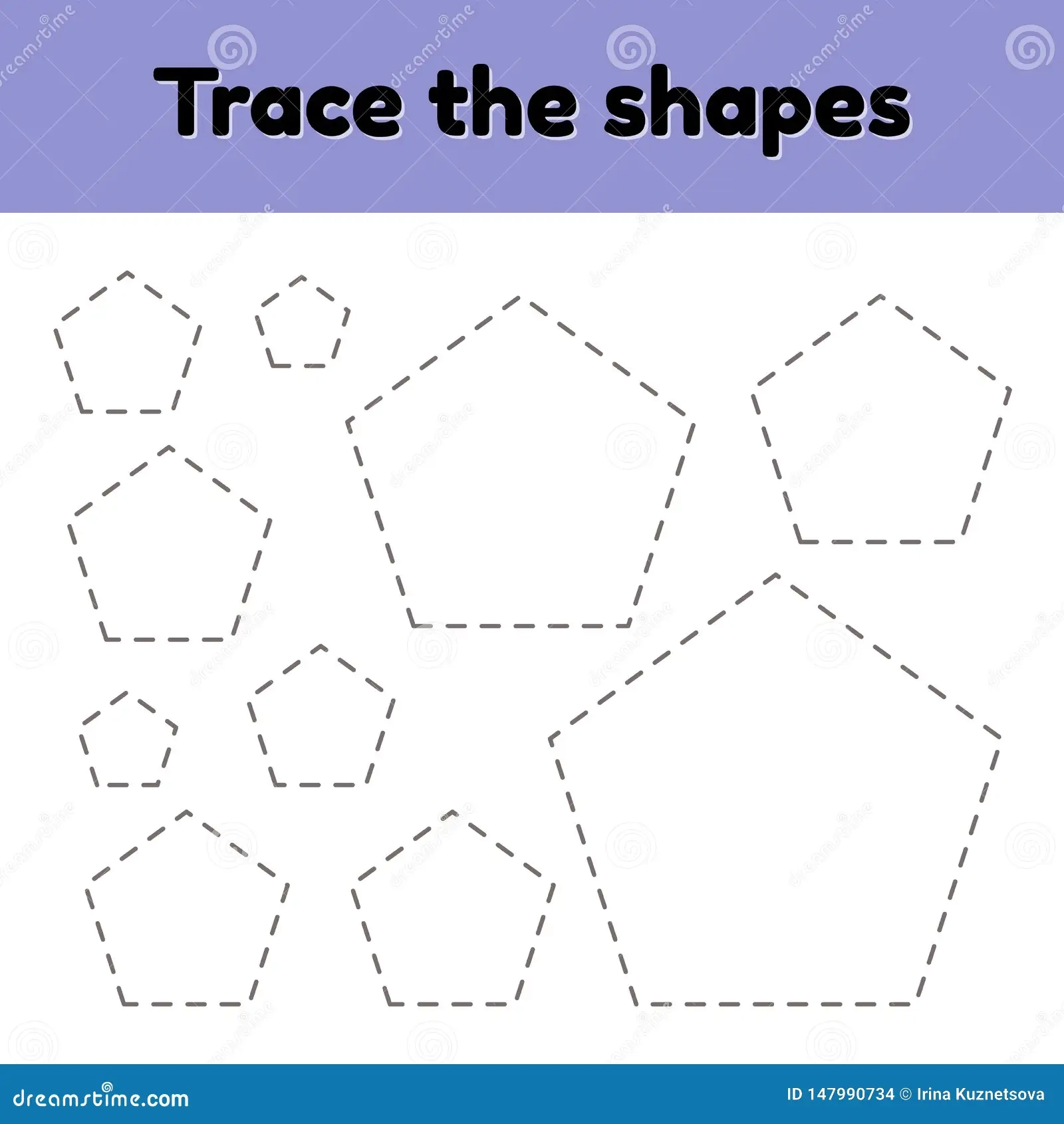 Educational Tracing Worksheet For Kids Kindergarten Preschool And 