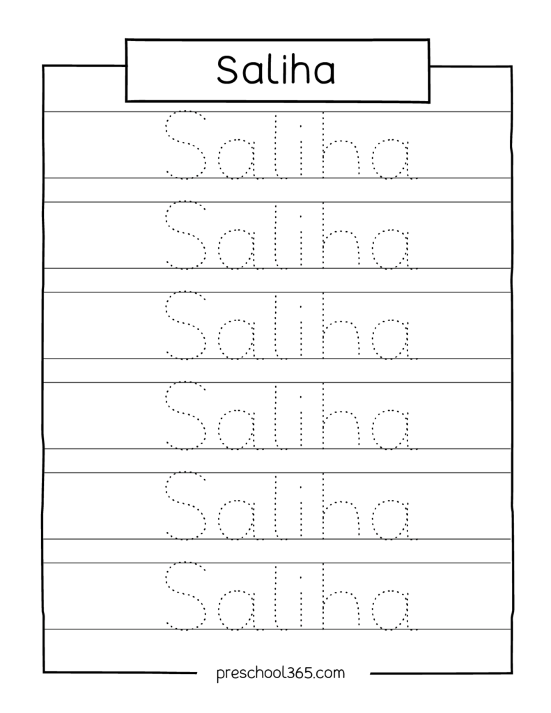 Elijah Alexander Malik Ajani Hannah Selena Saliha Preschool Name 