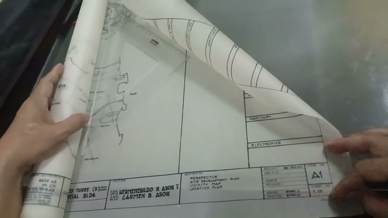 Engineering Drawing In Tracing Paper