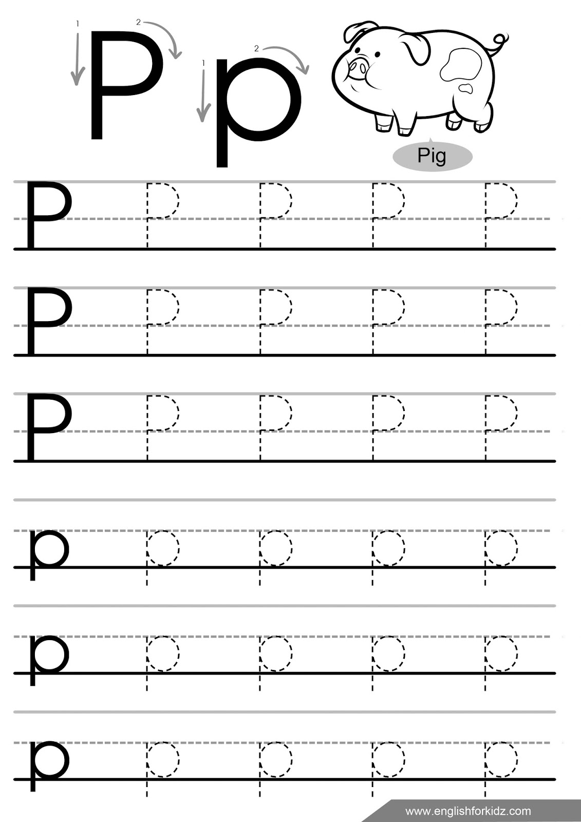 English For Kids Step By Step Letter P Worksheets Flash Cards English For Kids Step By Step Letter P Worksheets Flash Cards