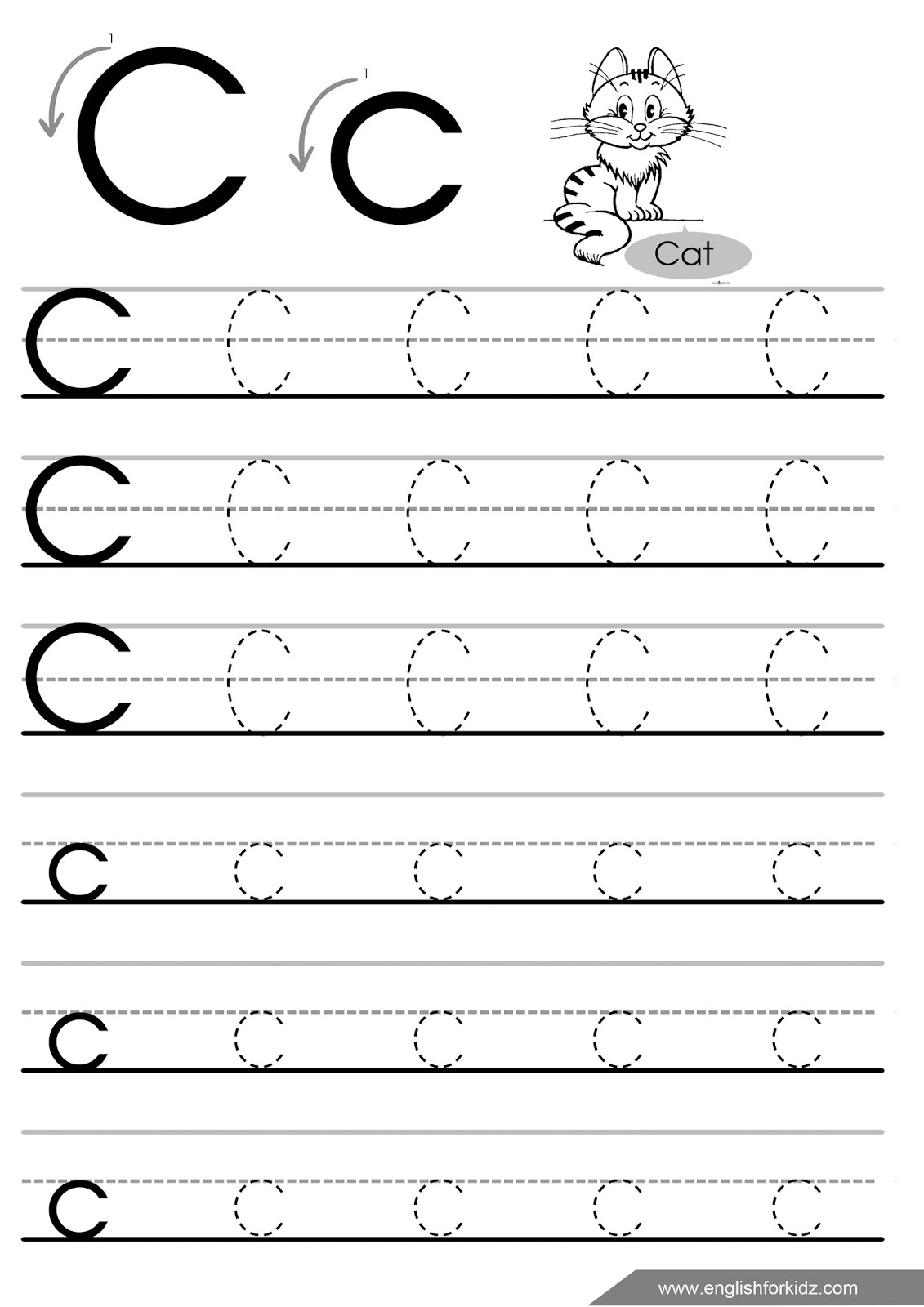 English For Kids Step By Step Letter Tracing Worksheets Letters 