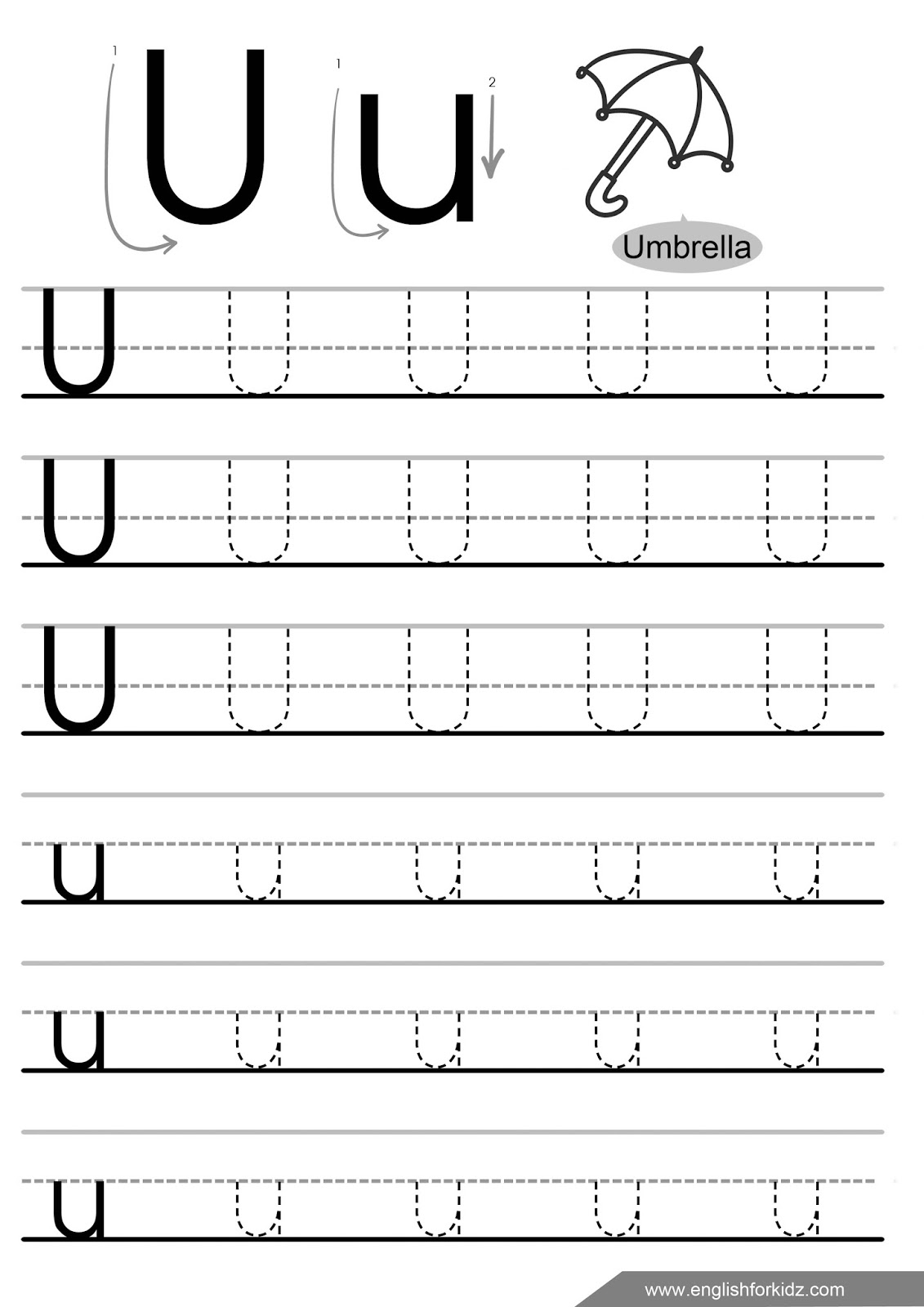 English For Kids Step By Step Letter Tracing Worksheets Letters 