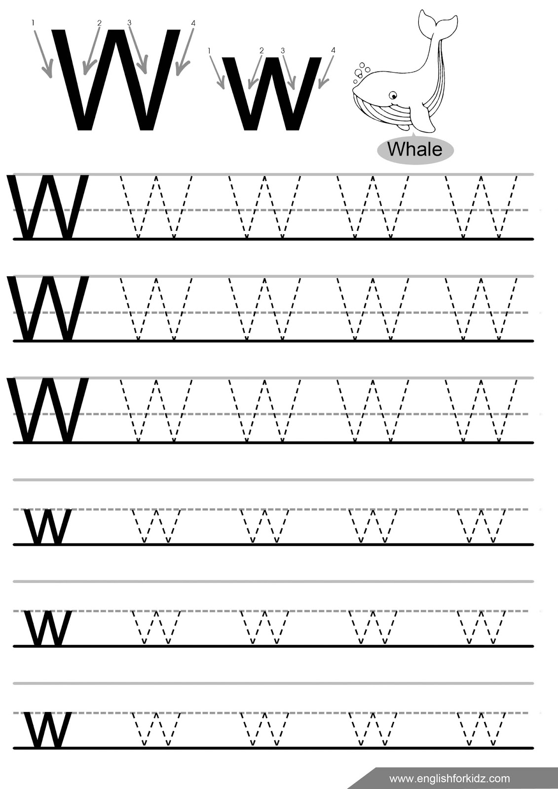 English For Kids Step By Step Letter Tracing Worksheets Letters 
