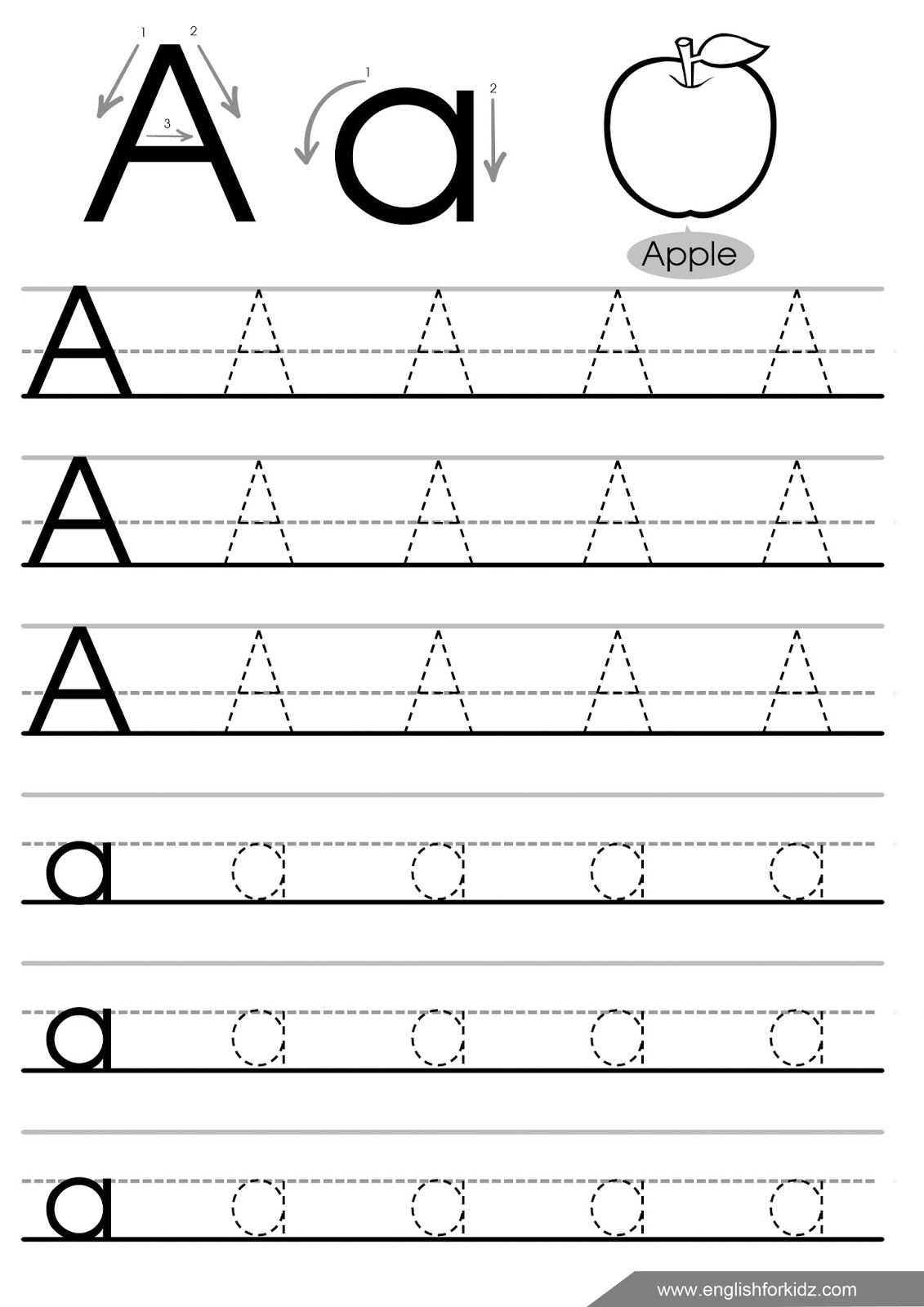 English Alphabet Tracing