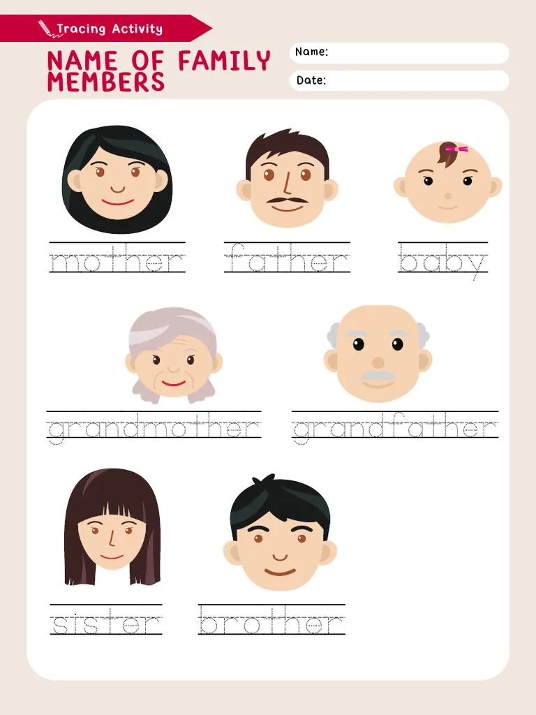 Family Tracing Worksheets