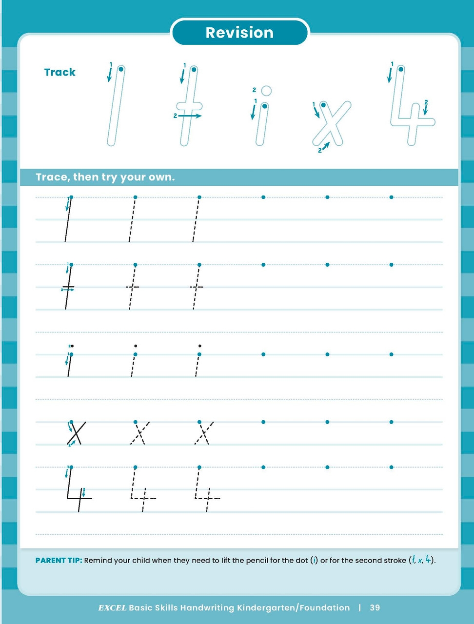 Excel Basic Skills Handwriting Year K F