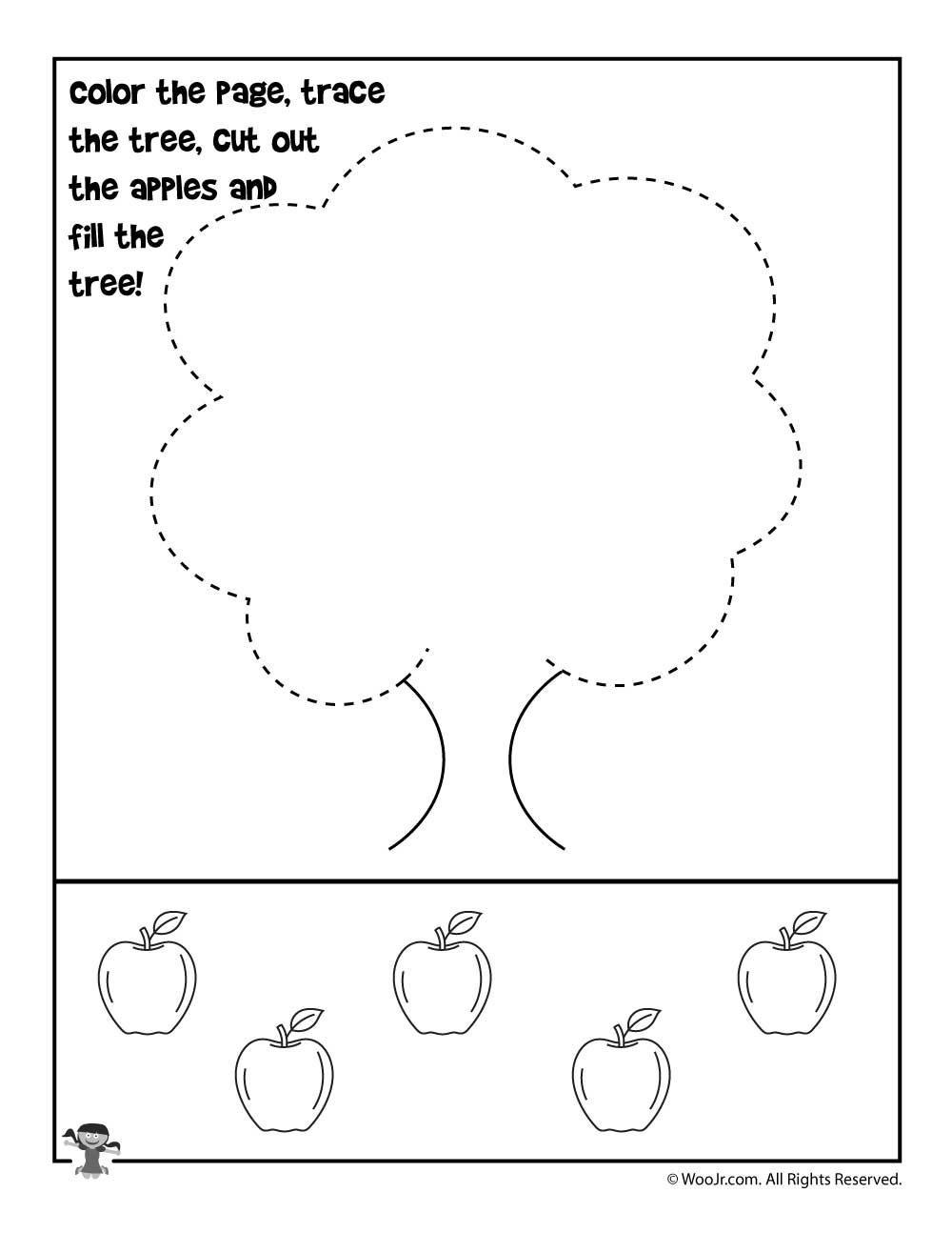 Fall Preschool Worksheets For Tracing Matching And Cutting 