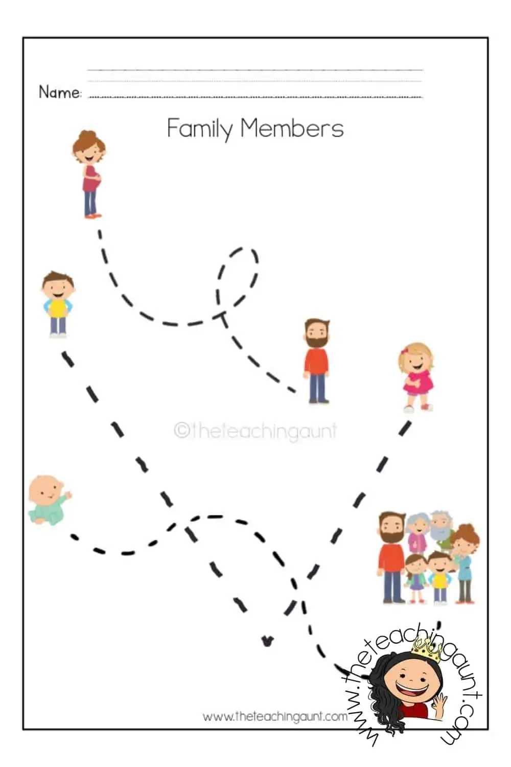 Family Members Worksheets The Teaching Aunt