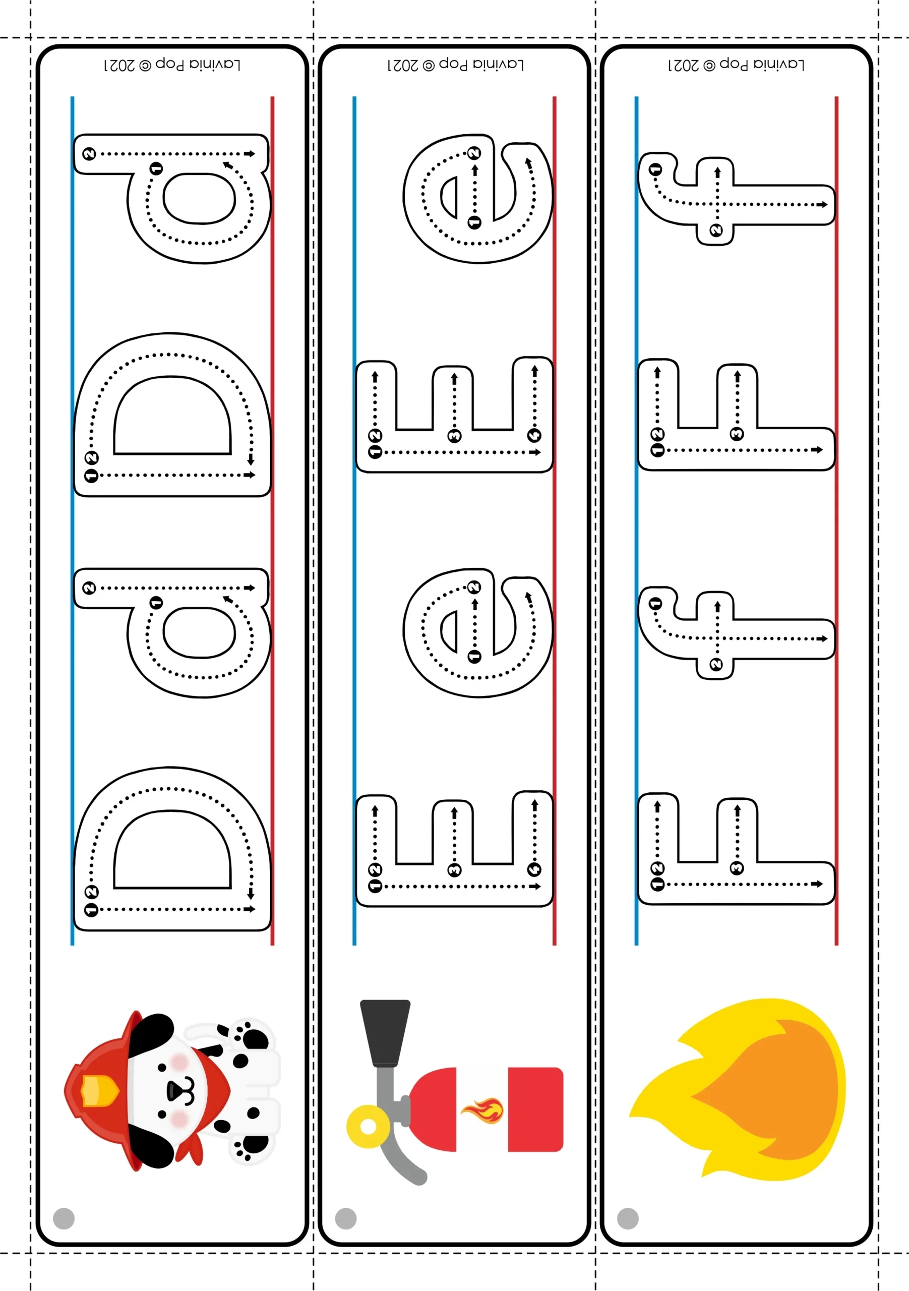Fire Safety Alphabet Tracing Cards Fire Safety Alphabet Tracing Cards