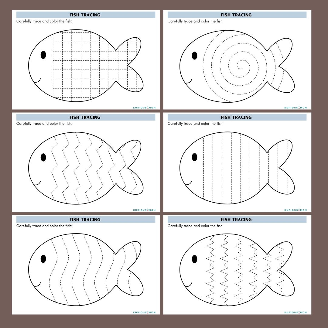 Fish Tracing Printable Worksheet
