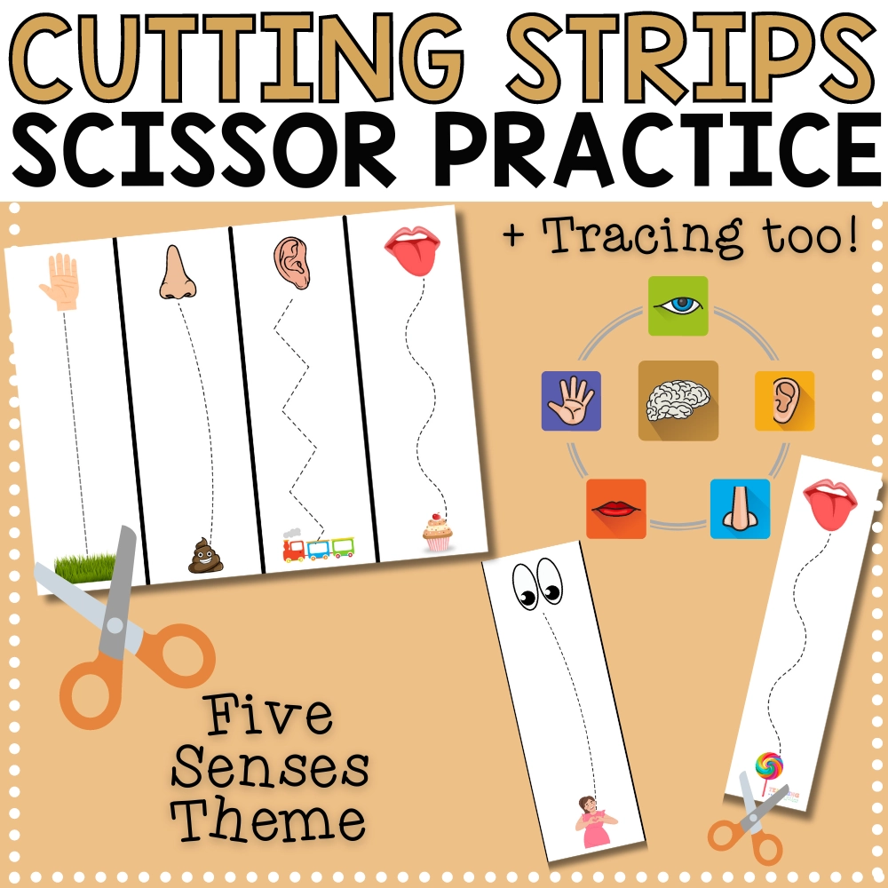 Five Senses Cutting And Tracing Strips