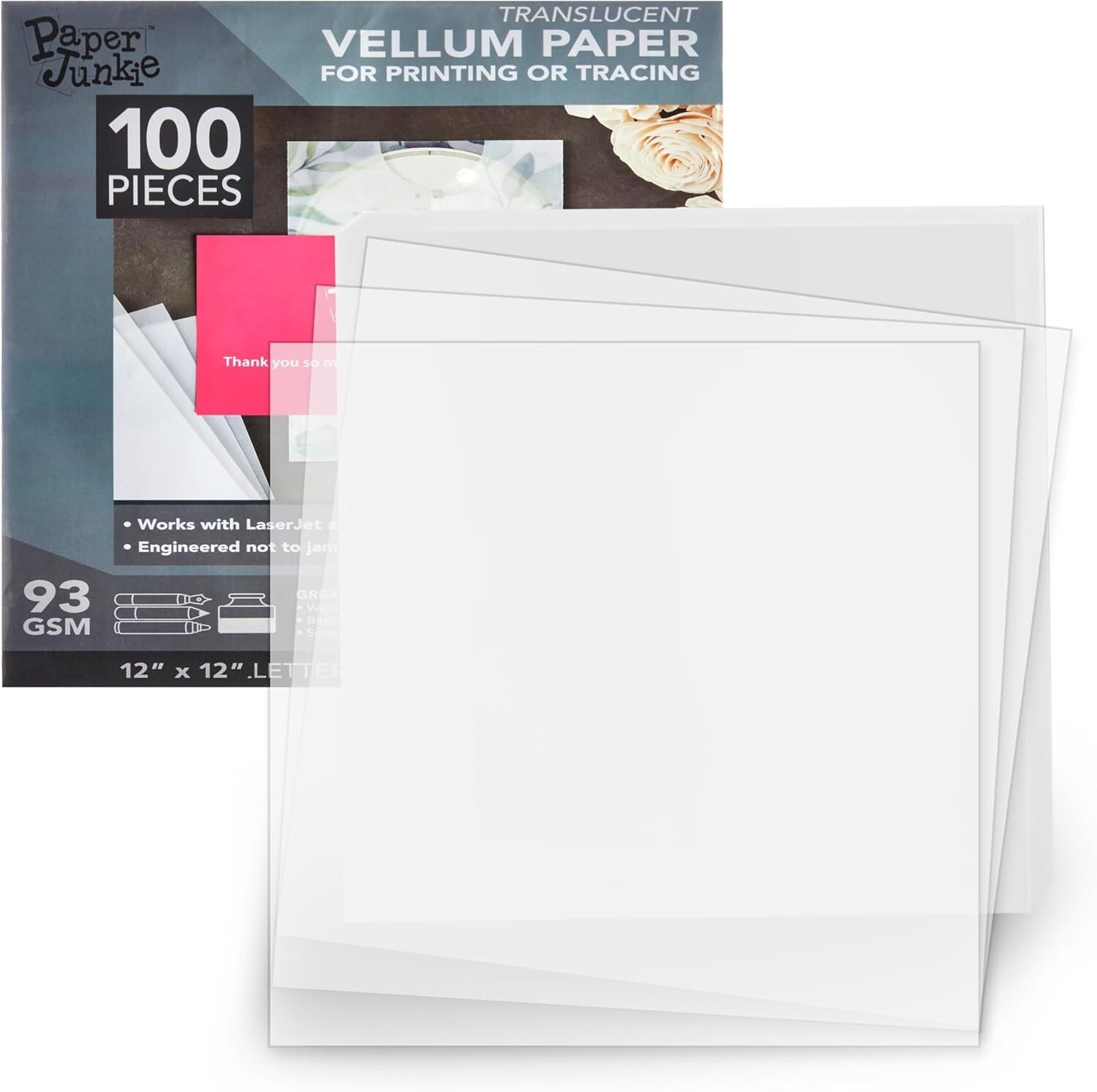 Floral Vellum Paper Tracing Paper For Drawing Clearprint 1000H 