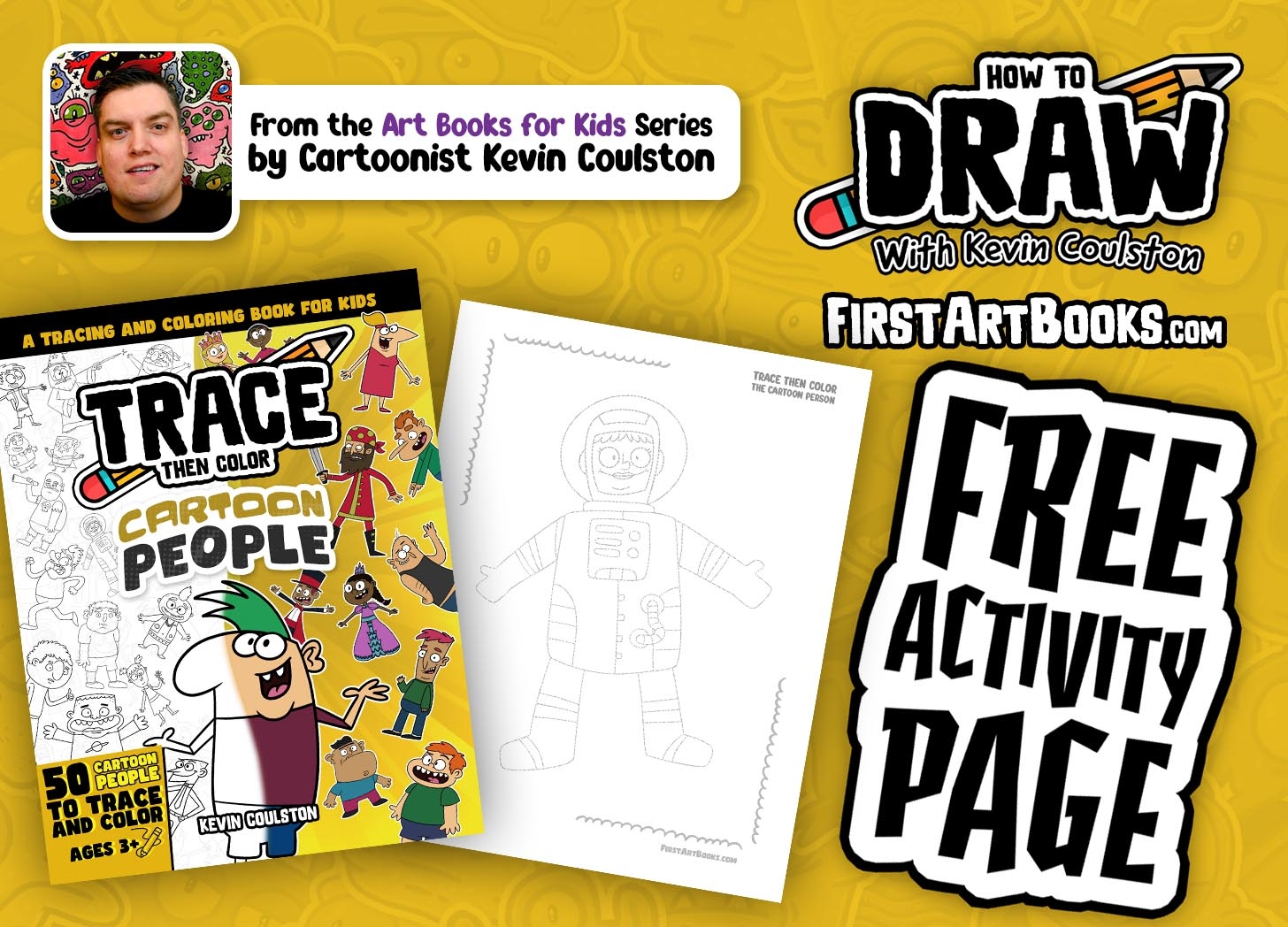 Free Activity Page Astronaut Coloring Page Trace Then Color 