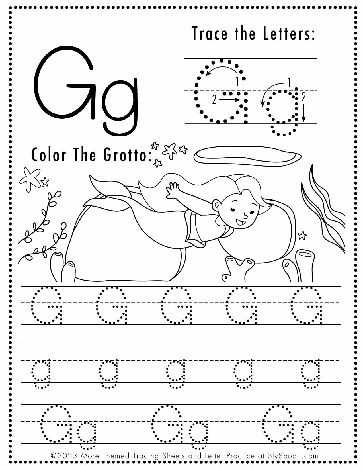 Free Alphabet Do A Dot Printables Worksheets Letter G Mermaid Free Alphabet Do A Dot Printables Worksheets Letter G Mermaid