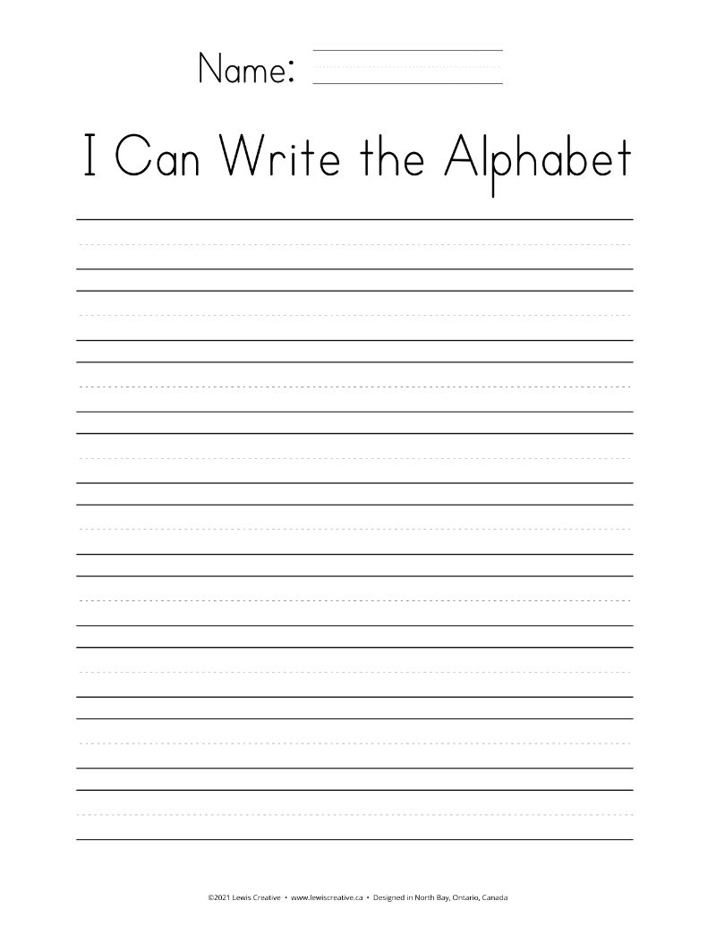 Free Alphabet Tracing Sheets Lewis Creative