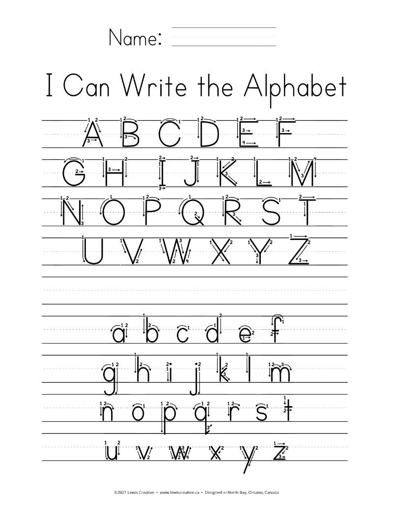 Tracing Alphabet Font