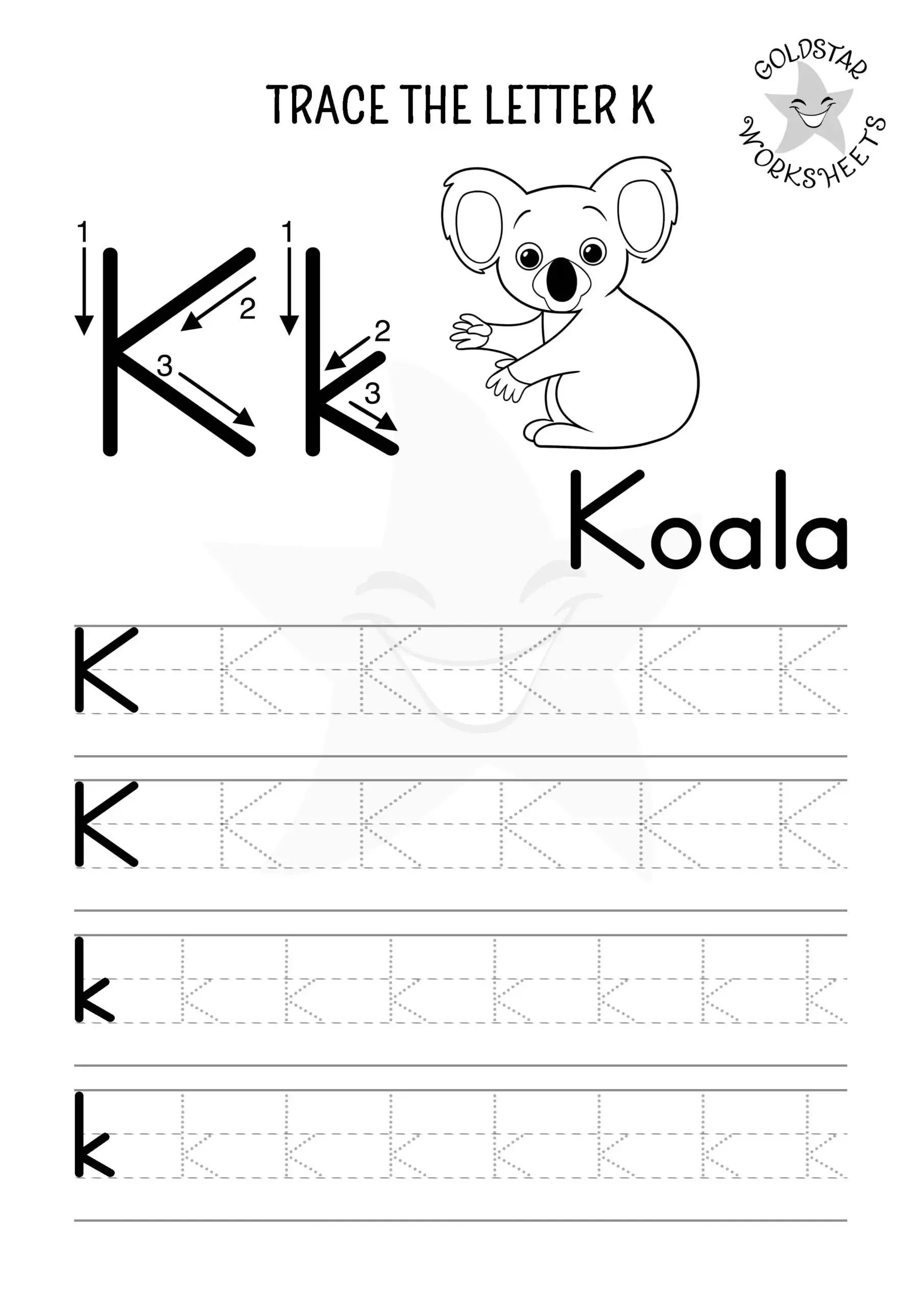 Letter K Tracing Worksheets Pdf