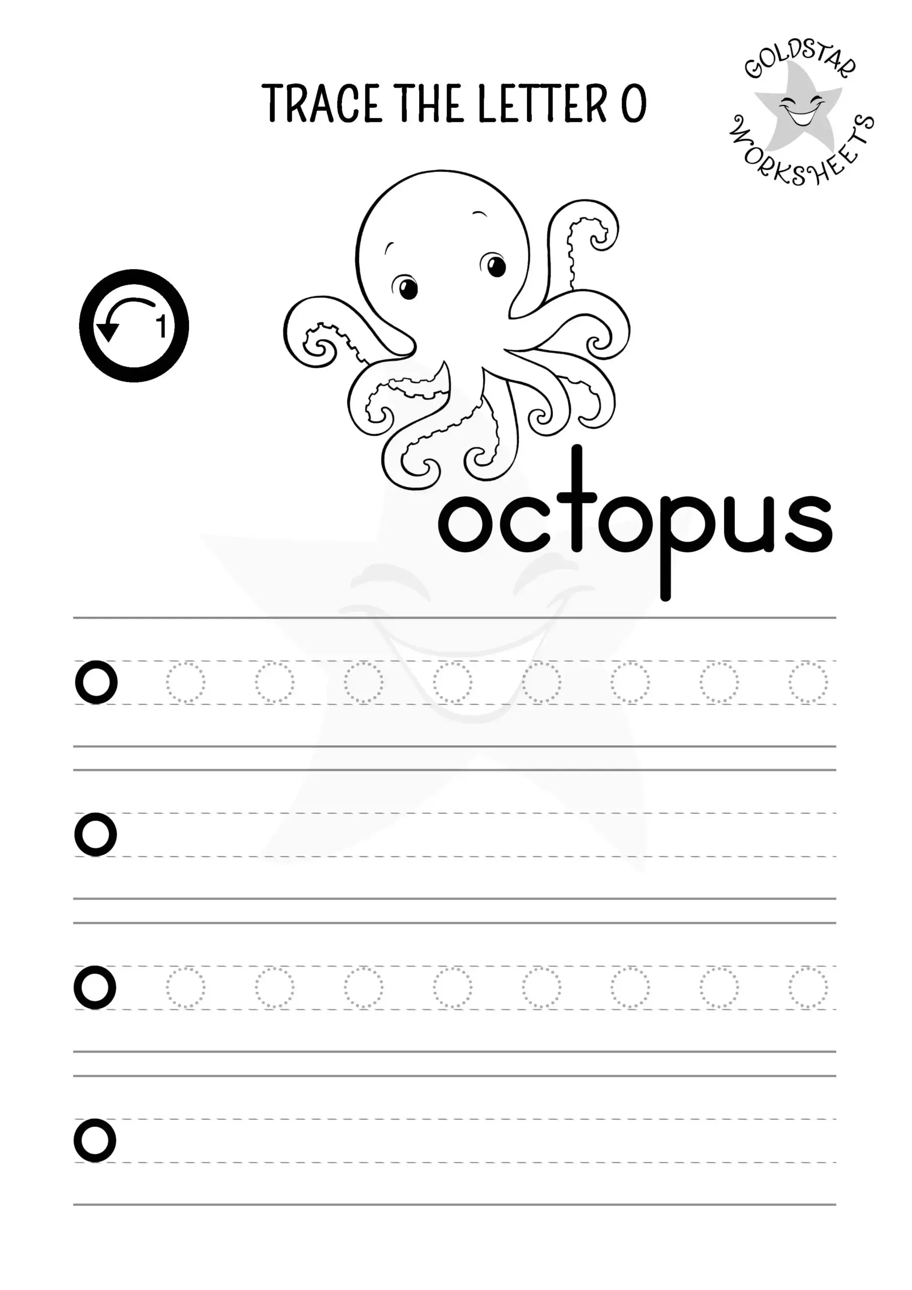 Free And Vibrant Letter O Tracing Worksheets Octopus And Otter Fun 
