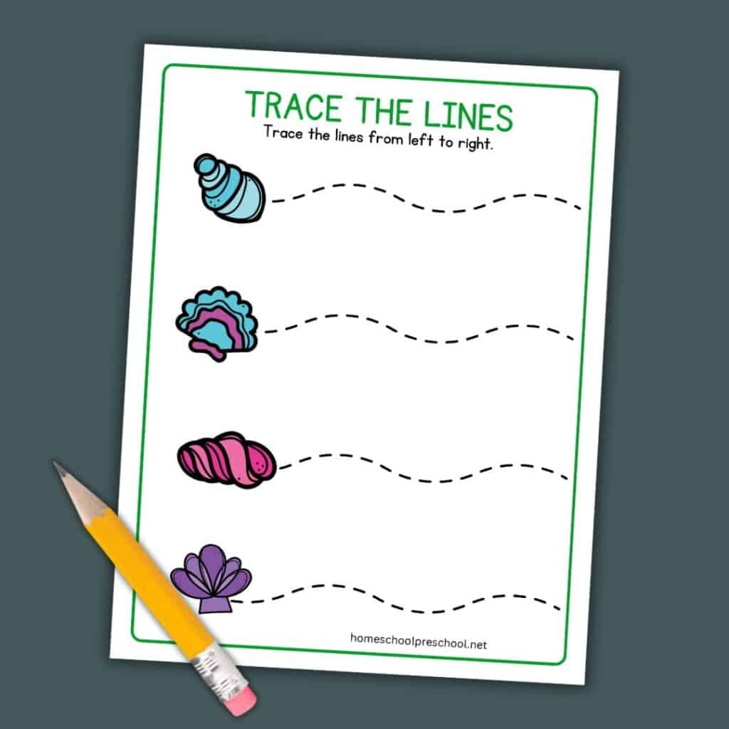 Free Beach Line Tracing Worksheets For Summer Learning Free Beach Line Tracing Worksheets For Summer Learning