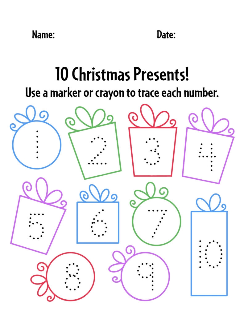 Christmas Tracing Preschool