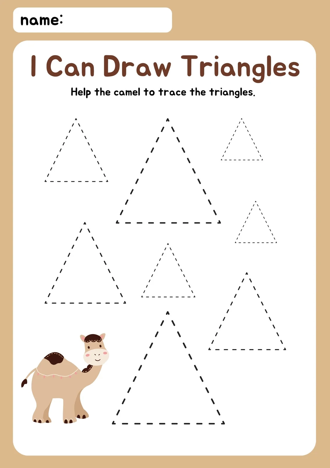 Tracing Practice Worksheet