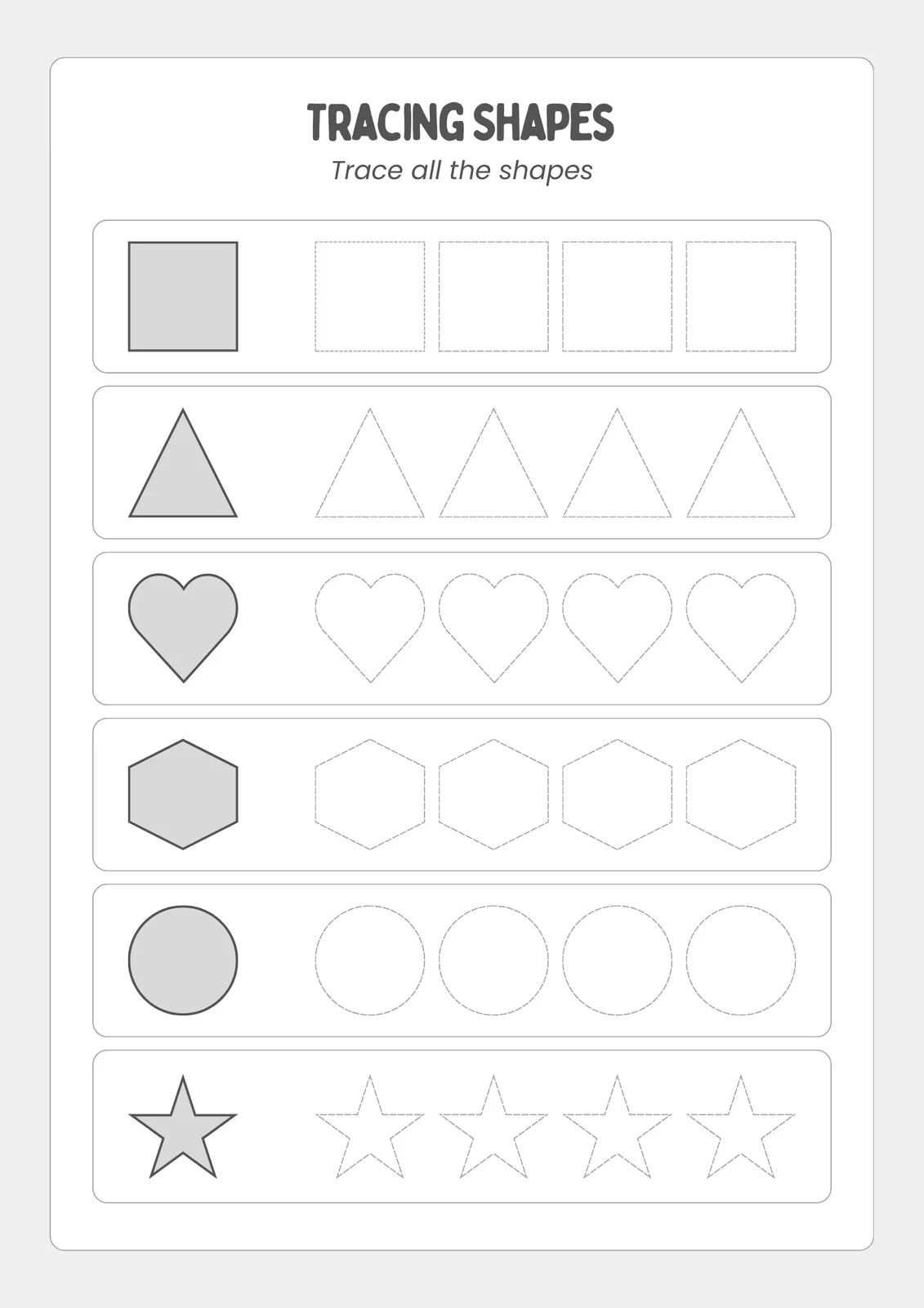 Free Tracing Shapes