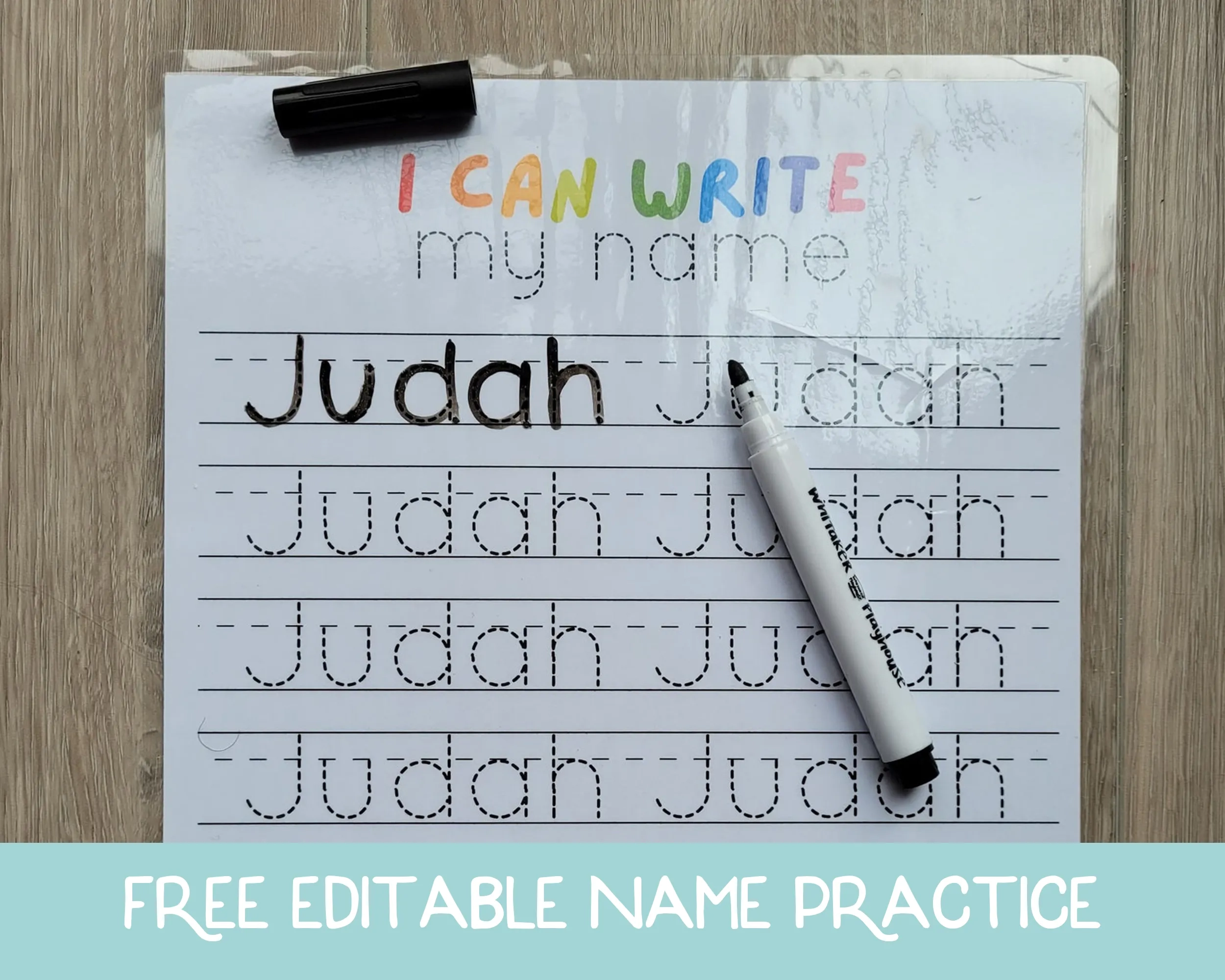 FREE Editable Name Tracing Worksheet Little Lions Academy