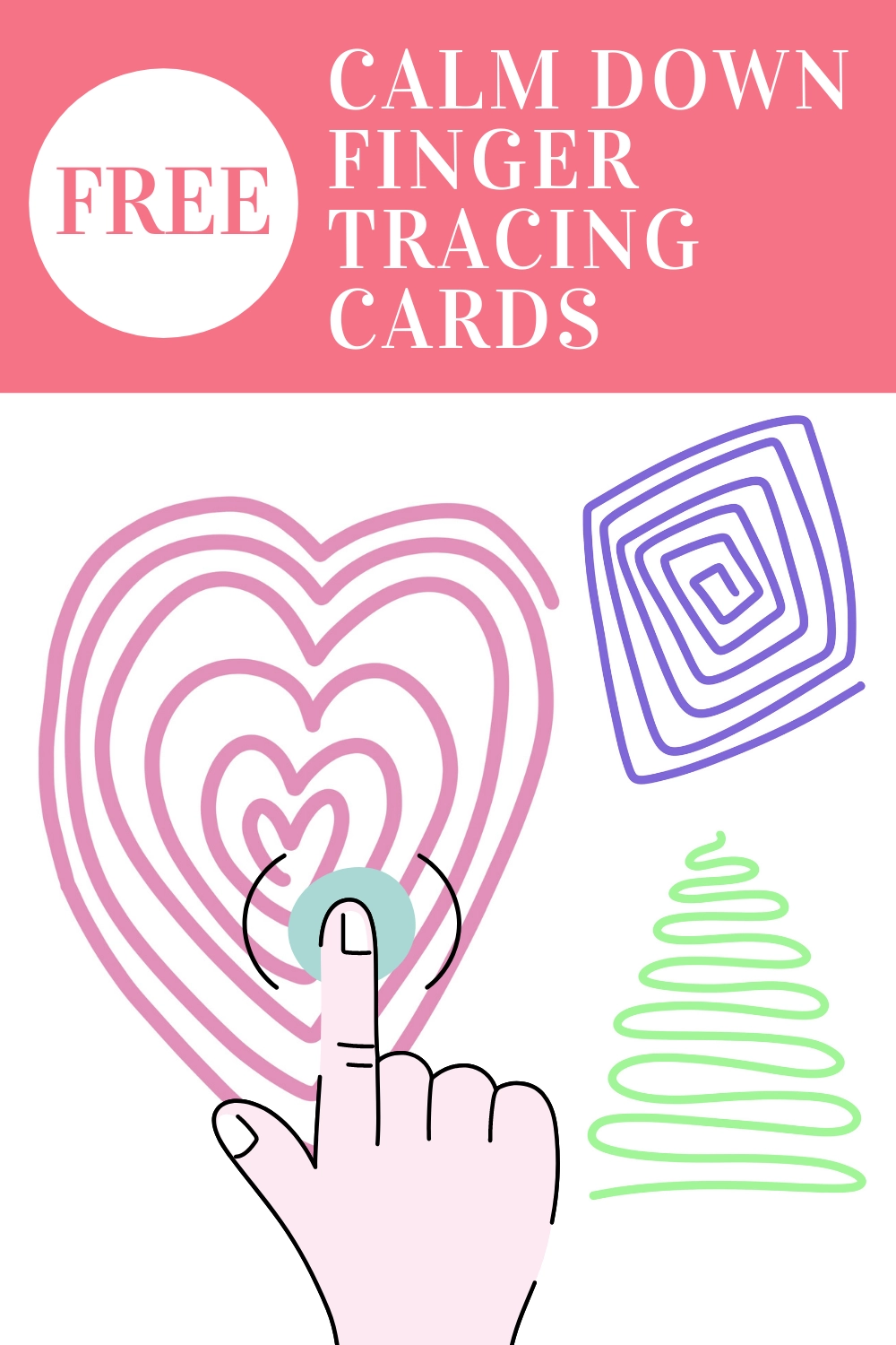 Free Finger Tracing Calm Down Cards Lemon And Kiwi Designs